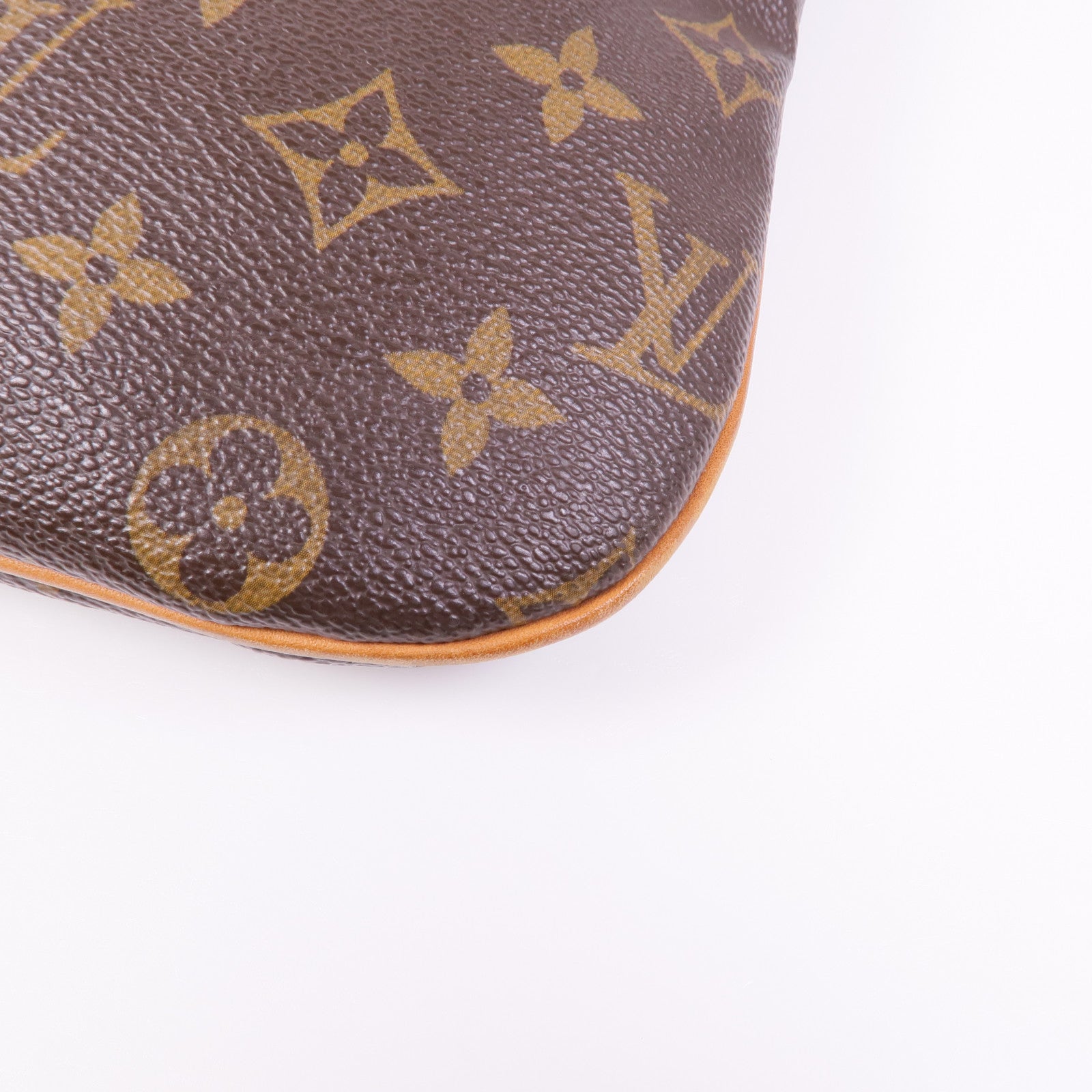 LOUIS VUITTON Monogram Pochette Bosphore金扣肩背袋棕色