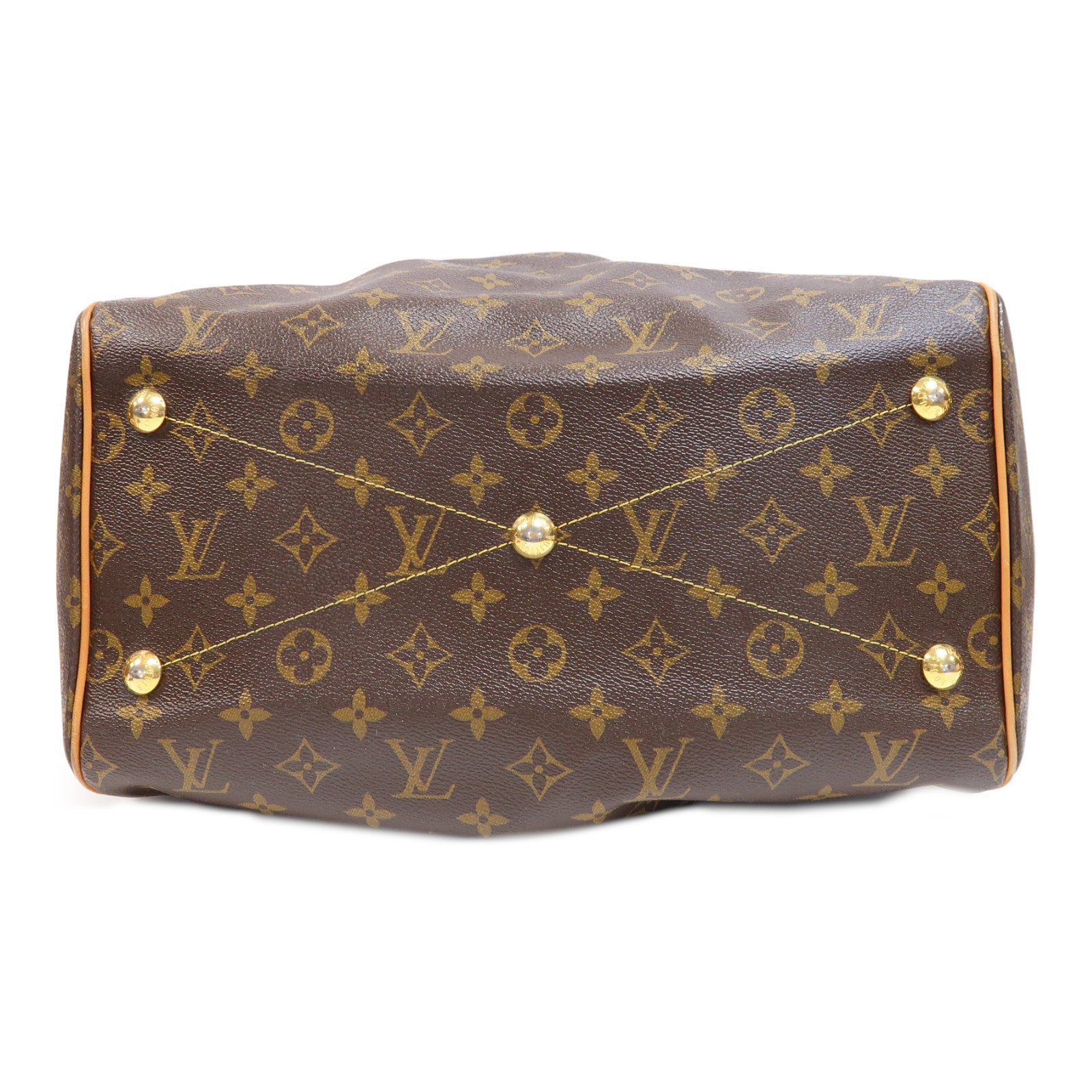 LOUIS VUITTON Monogram Tivoli GM金扣手挽袋啡色