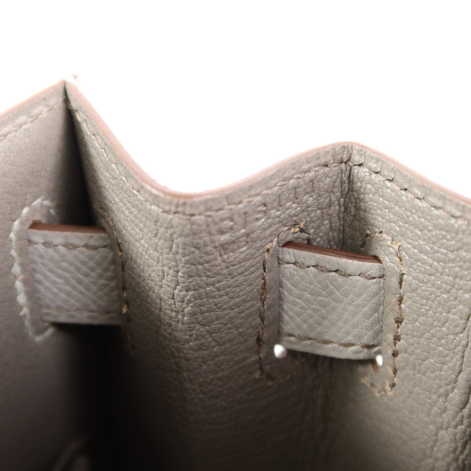 HERMES Epsom皮革Kelly 28 SPO手挽肩背兩用袋Etoupe/Gris Mouette