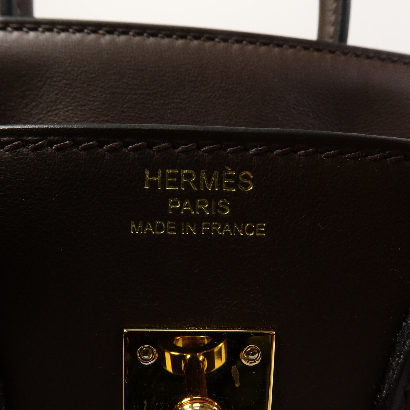HERMES Swift皮革Birkin 25手挽袋Chocolat