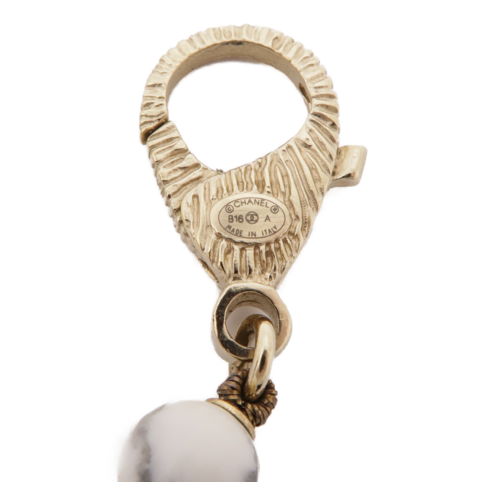 CHANEL PVC/金屬Bracelet手鏈白色/金色