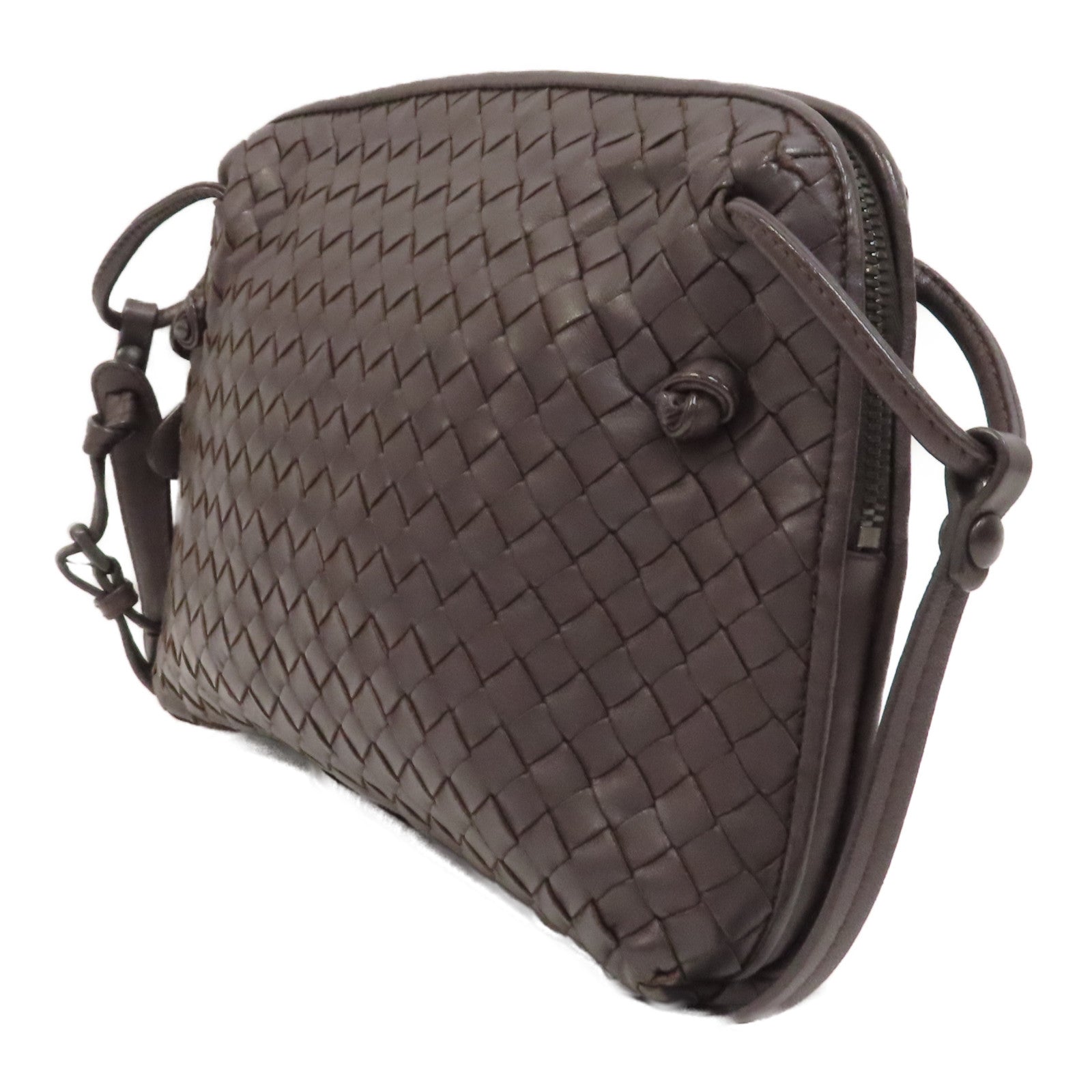 BOTTEGA VENETA 織紋皮革Shoulder Bag肩背袋啡色