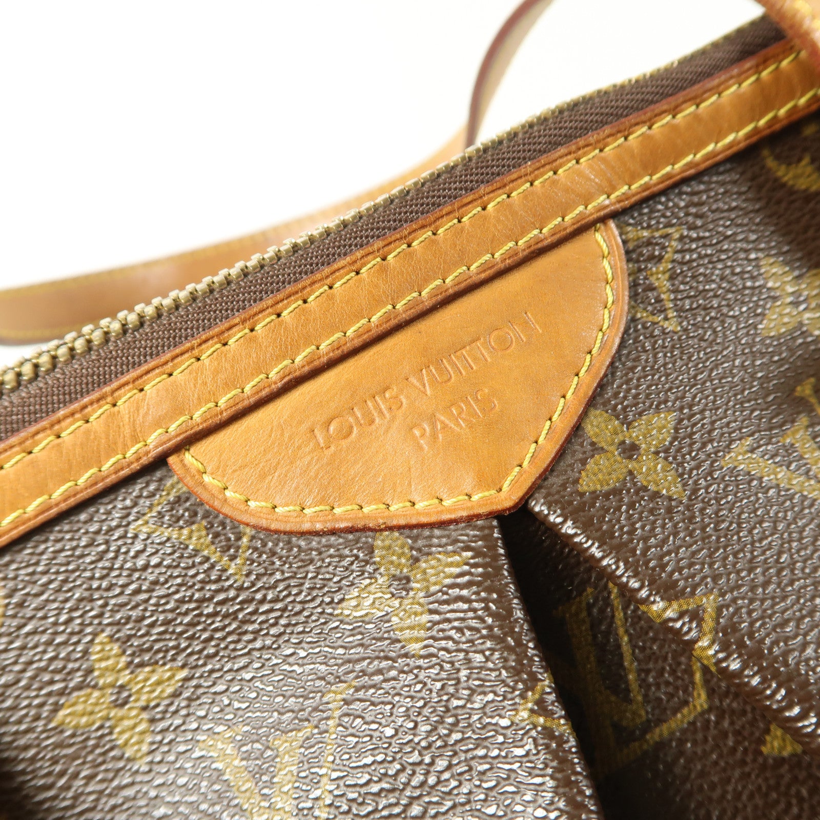 LOUIS VUITTON Monogram Palermo GM金扣手挽肩背兩用袋棕色