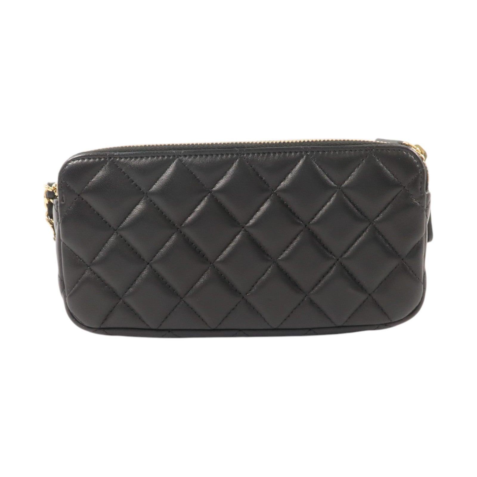 CHANEL 羊皮皮革Chain Shoulder金扣鏈帶肩背袋