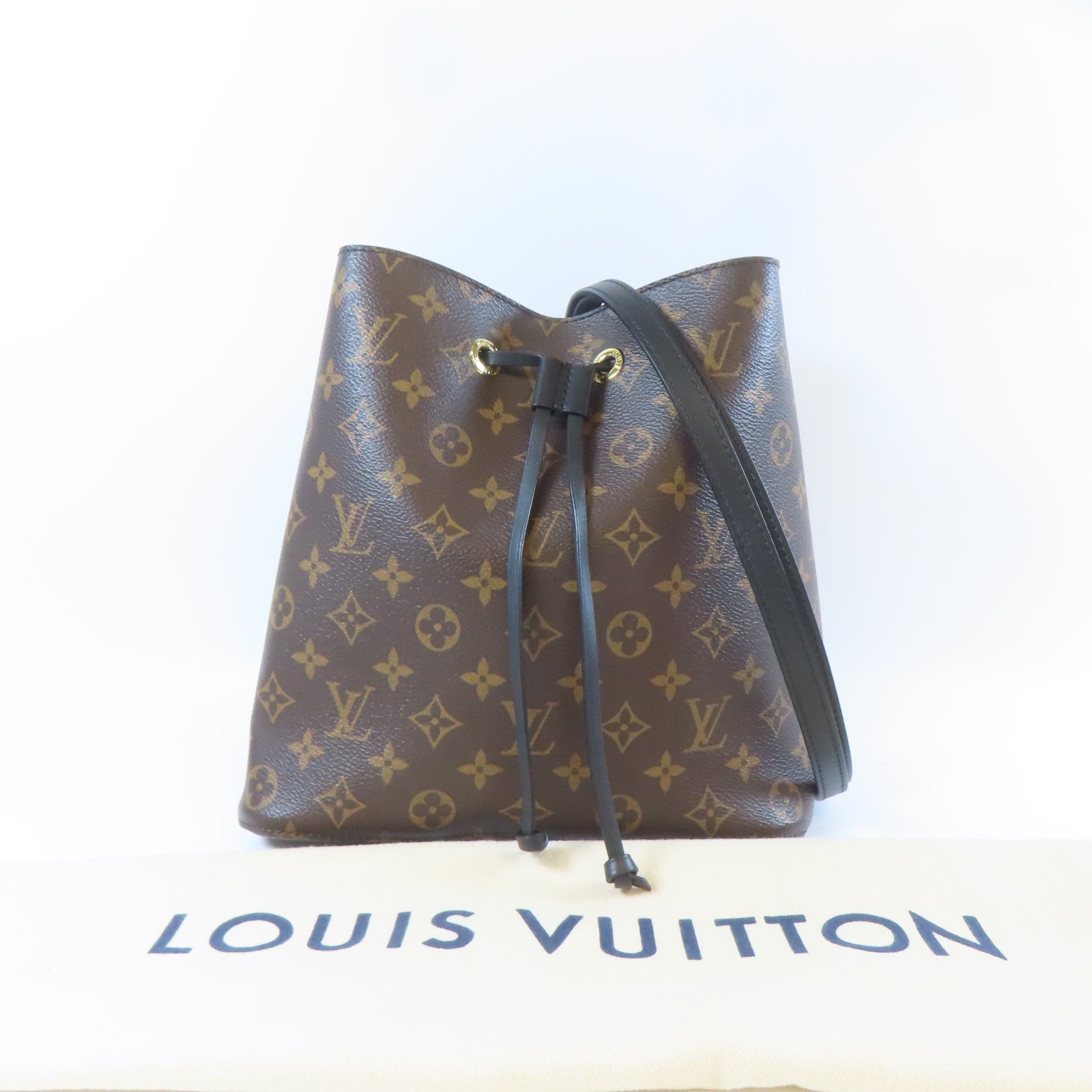 LOUIS VUITTON Monogram NeoNoe MM金扣肩背袋啡色