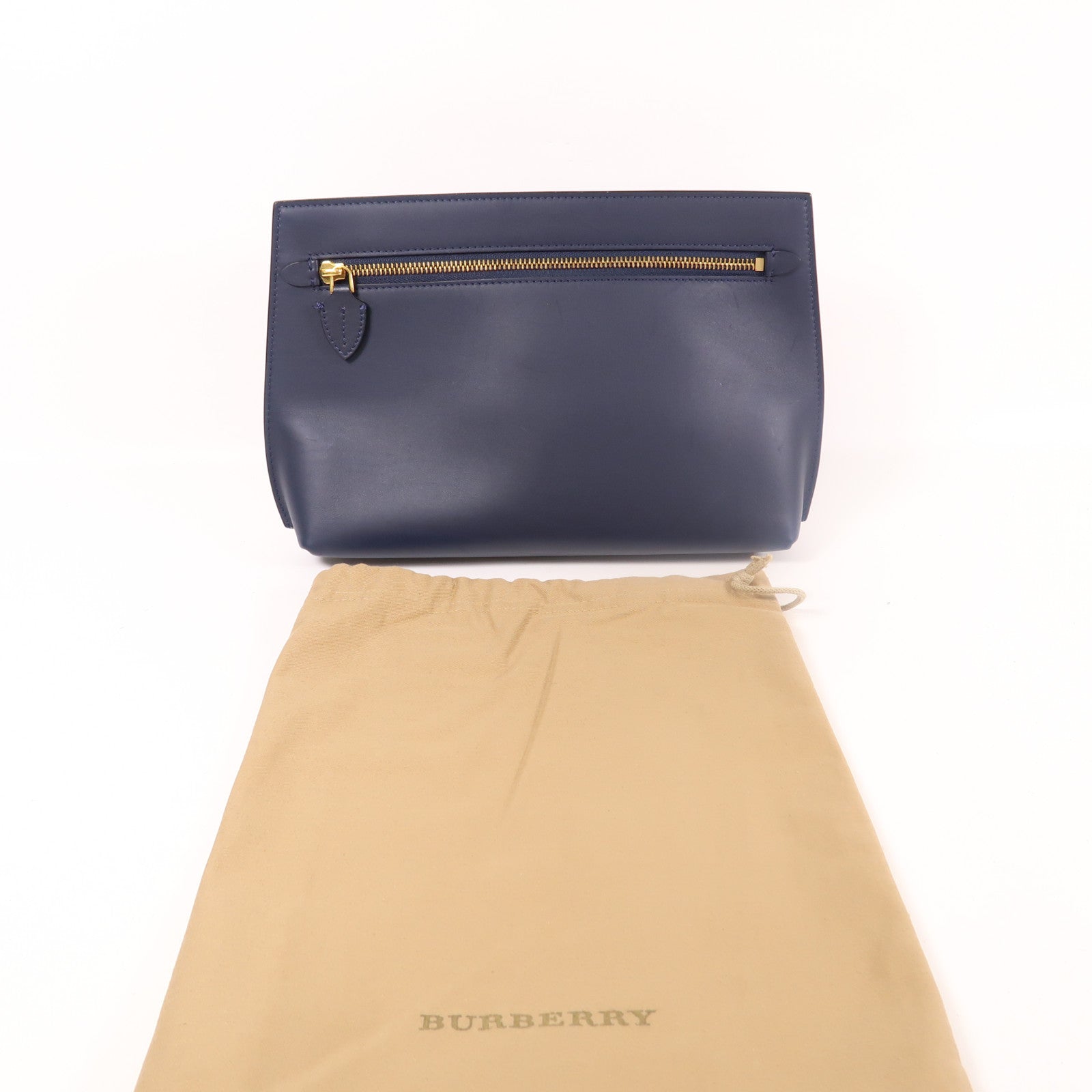 BURBERRY 牛皮皮革Clutch金扣手拿包