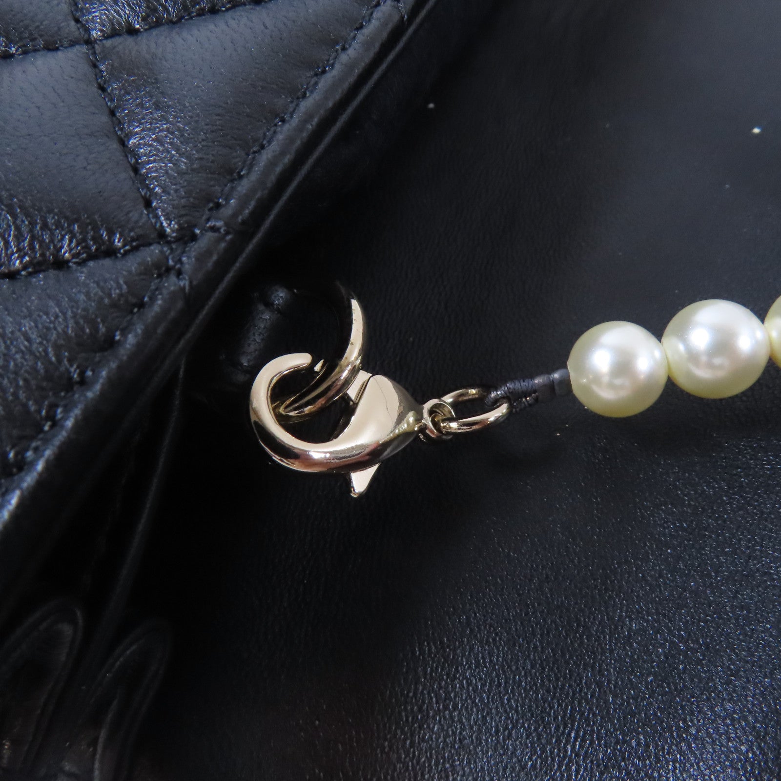 CHANEL 菱格羊皮皮革2 Way Shoulder Bag金扣手挽肩背兩用袋黑色