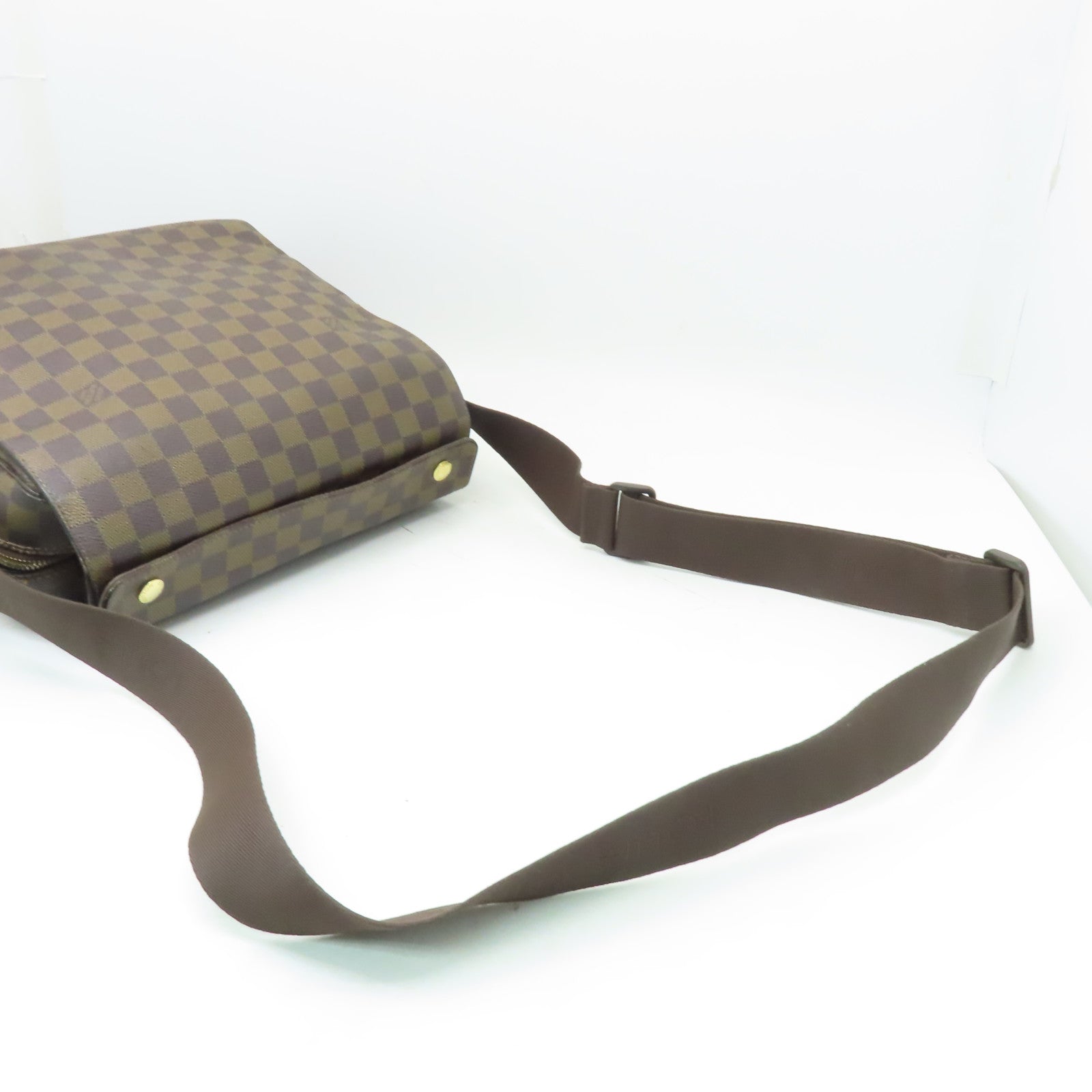LOUIS VUITTON 【激減優惠】Damier Naviglio金扣肩背袋啡色