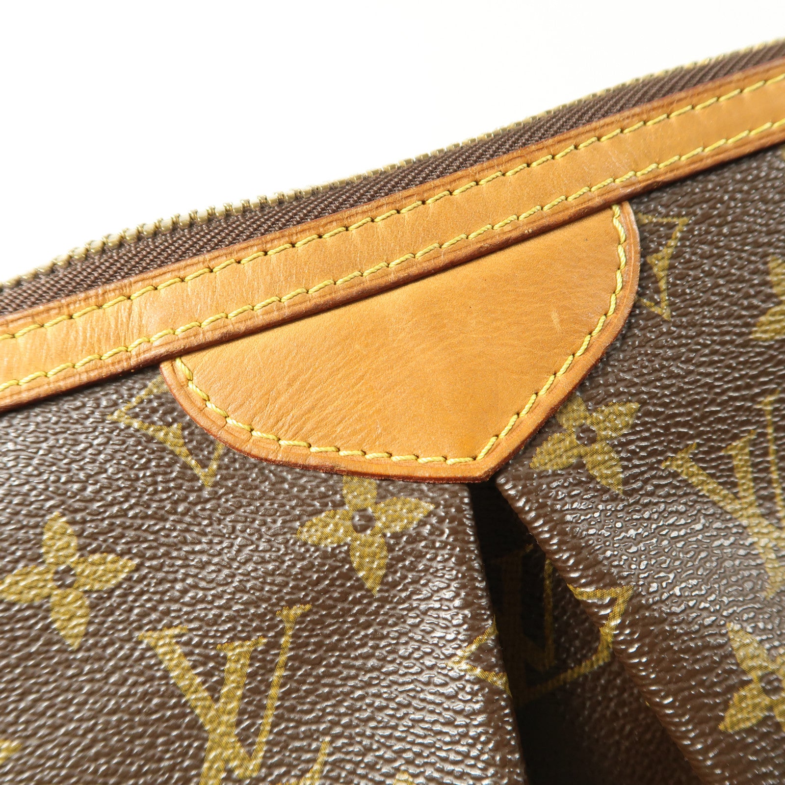 LOUIS VUITTON Monogram Palermo GM金扣手挽肩背兩用袋棕色