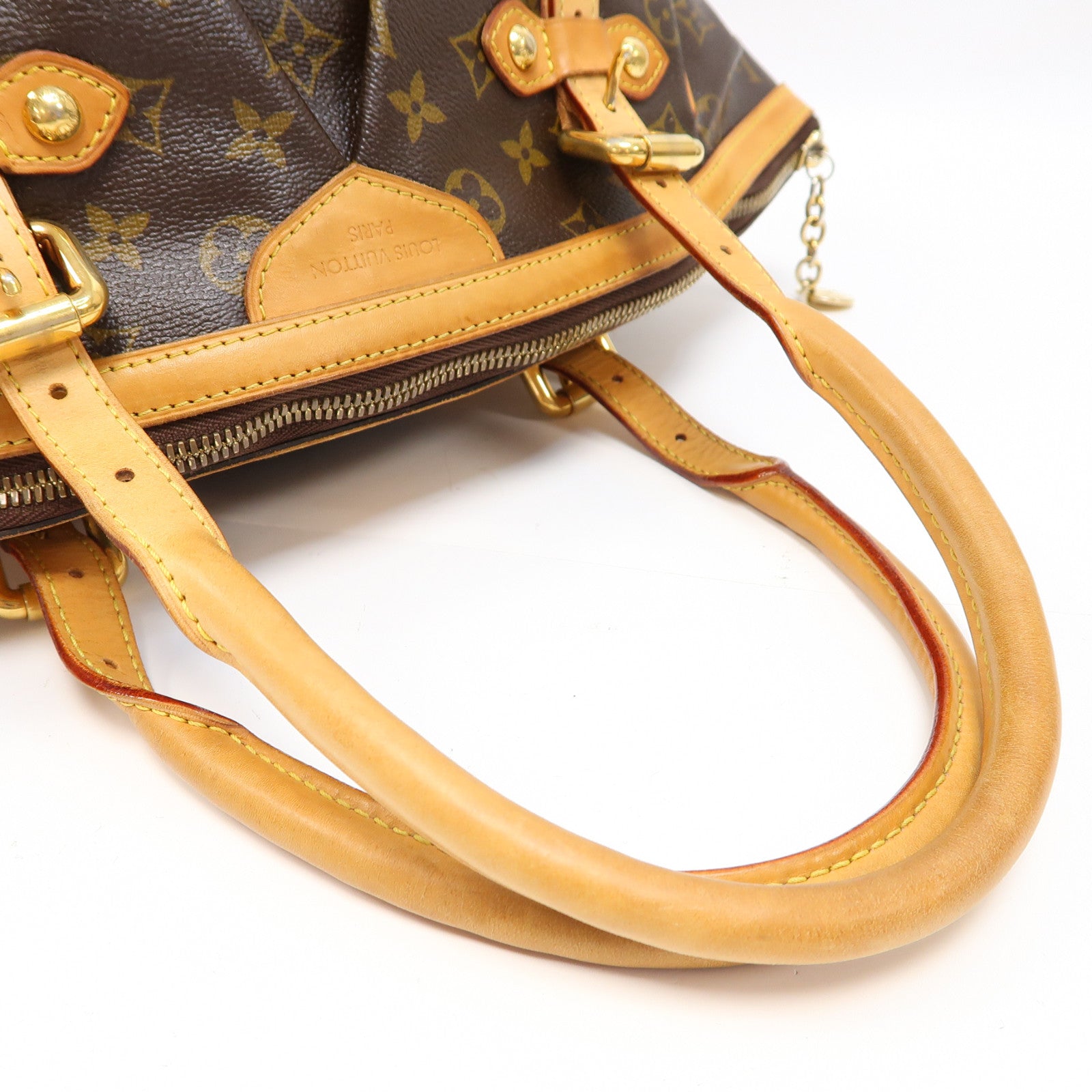 LOUIS VUITTON Monogram Tivoli GM金扣手挽袋啡色