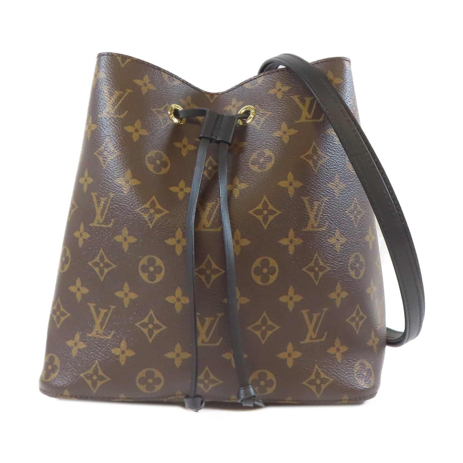 LOUIS VUITTON Monogram NeoNoe MM金扣肩背袋啡色