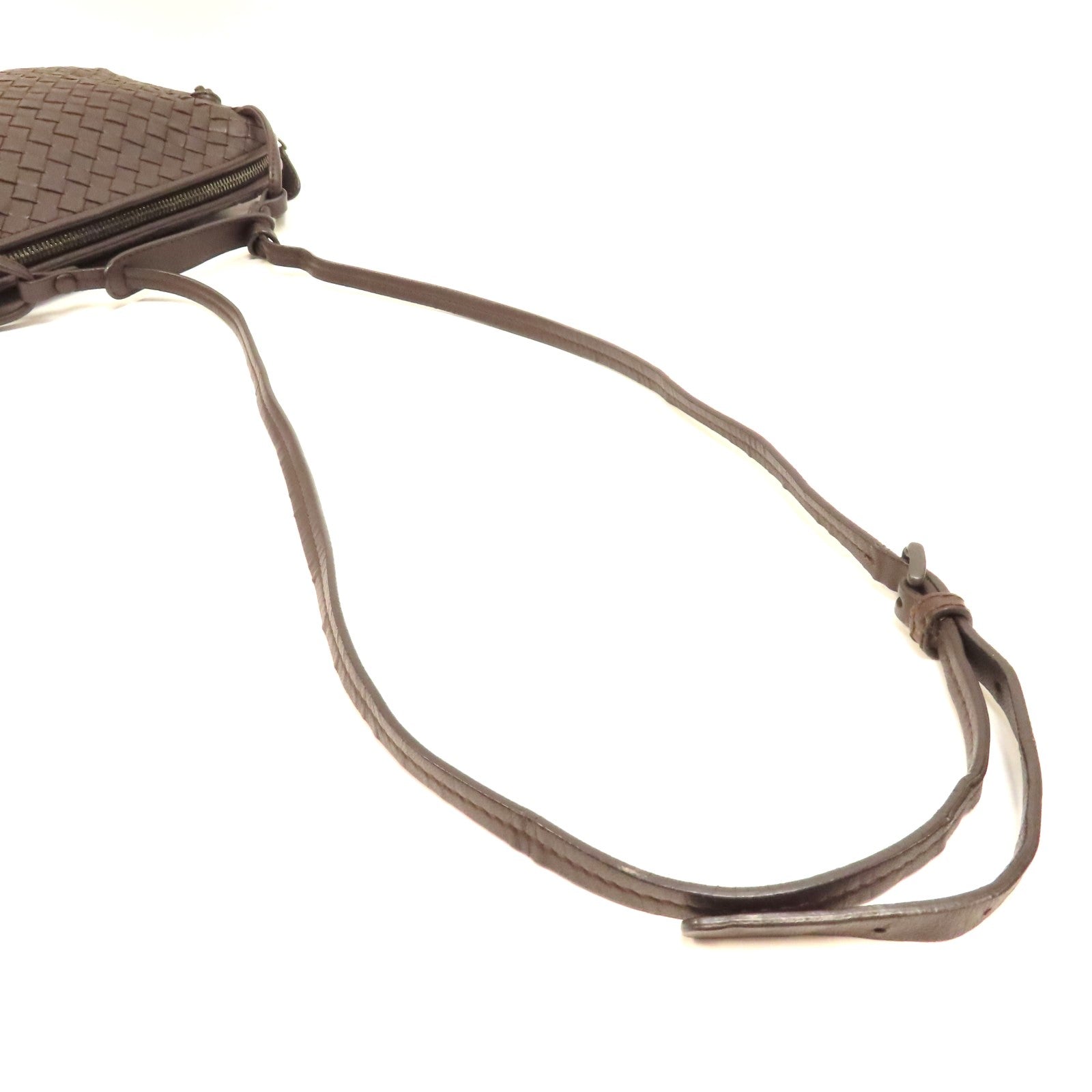 BOTTEGA VENETA 織紋皮革Shoulder Bag肩背袋啡色