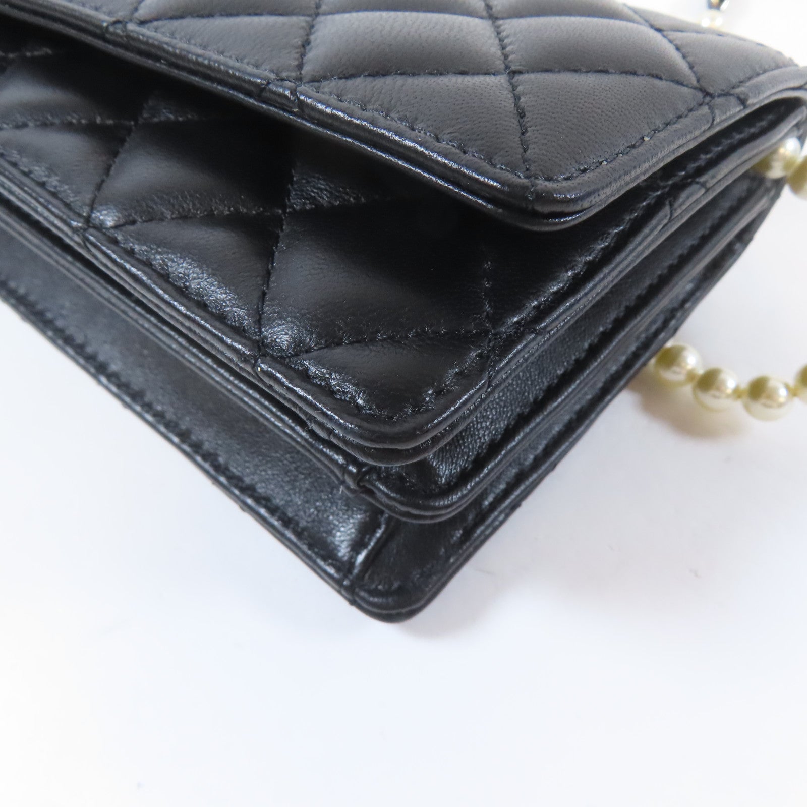 CHANEL 菱格羊皮皮革2 Way Shoulder Bag金扣手挽肩背兩用袋黑色