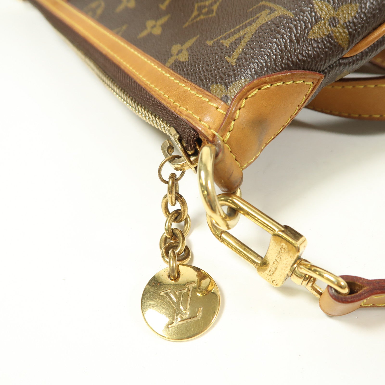 LOUIS VUITTON Monogram Palermo GM金扣手挽肩背兩用袋棕色