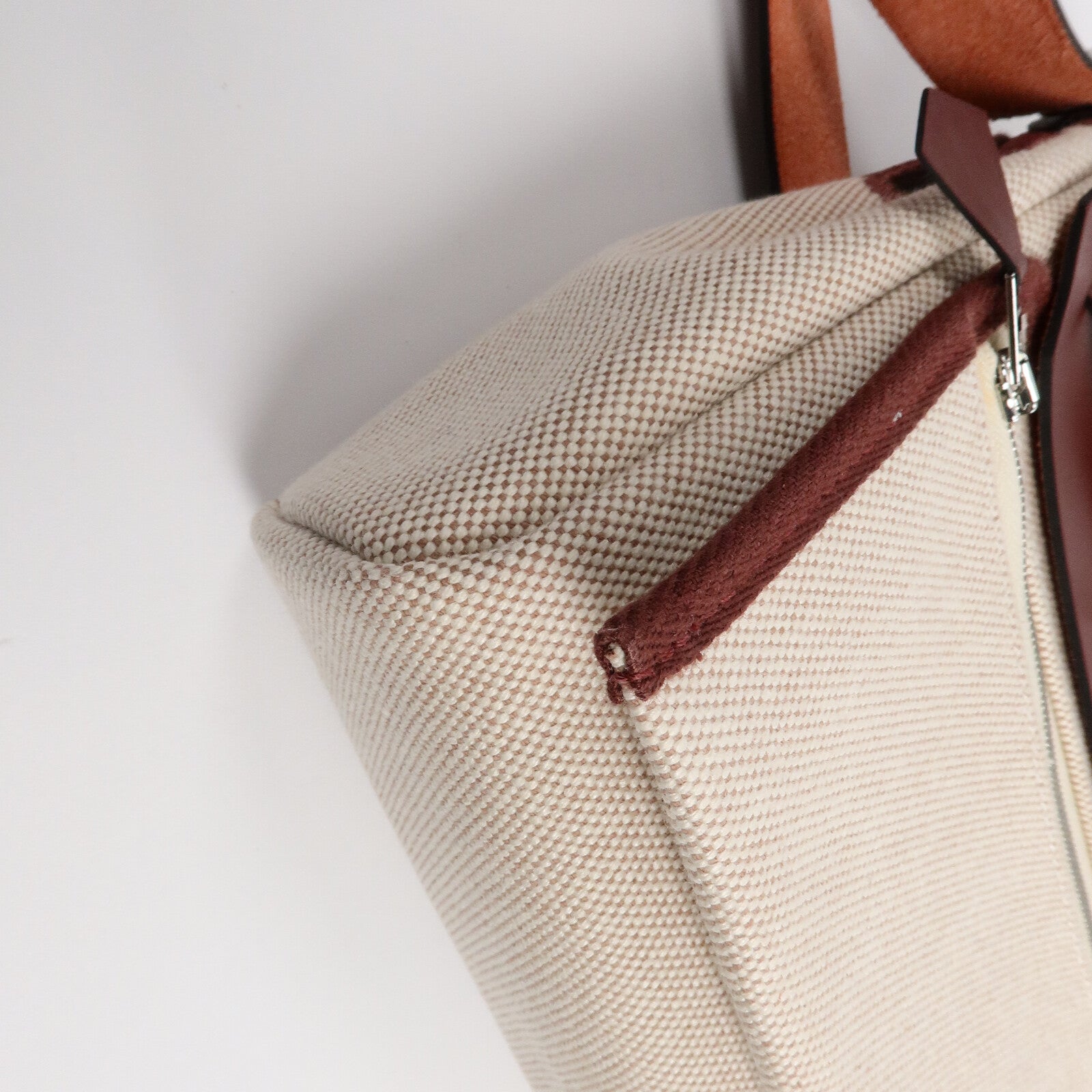 HERMES 帆布Mini Herbag肩背袋Rough H