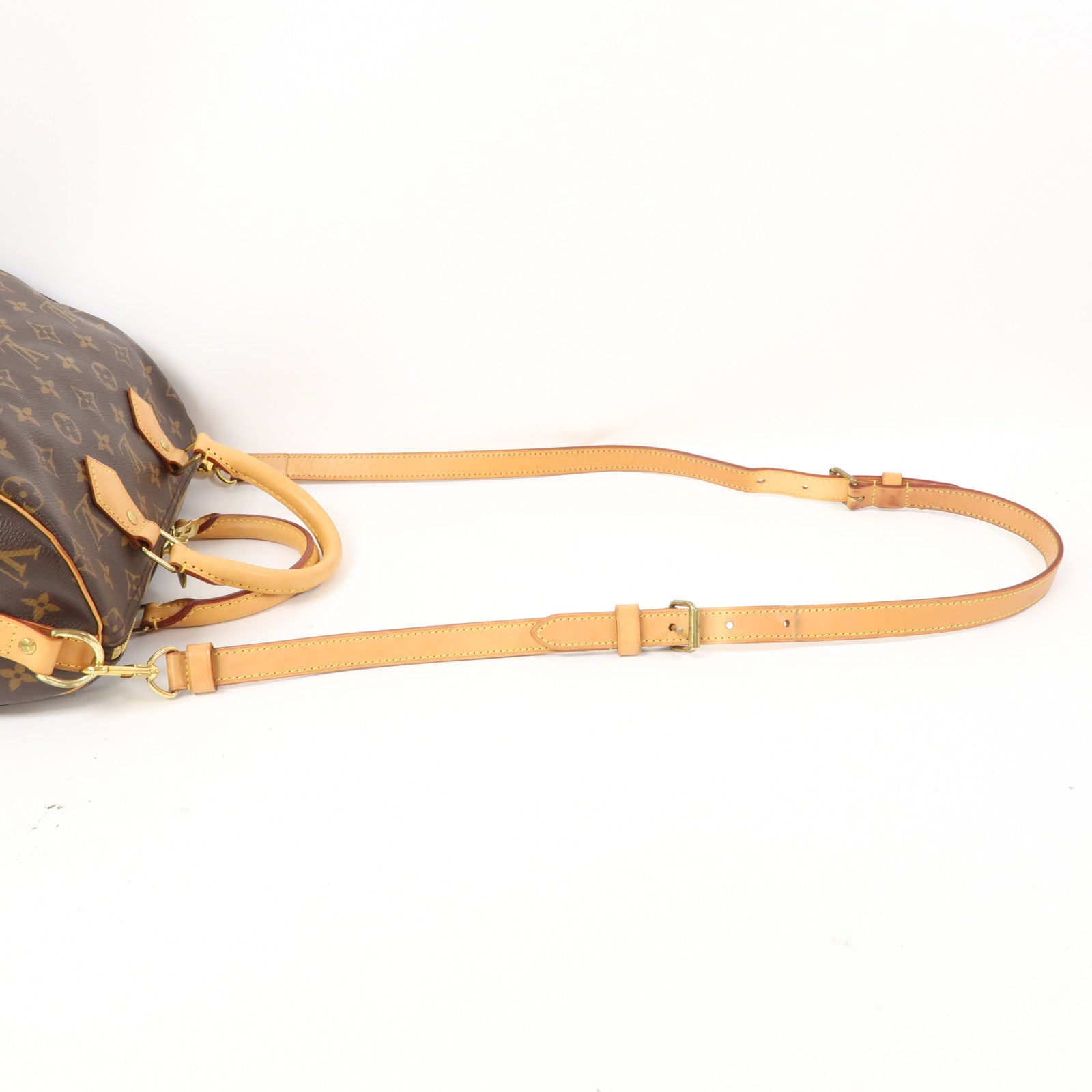 LOUIS VUITTON Monogram Speedy Bandouliere 25金扣肩背袋啡色