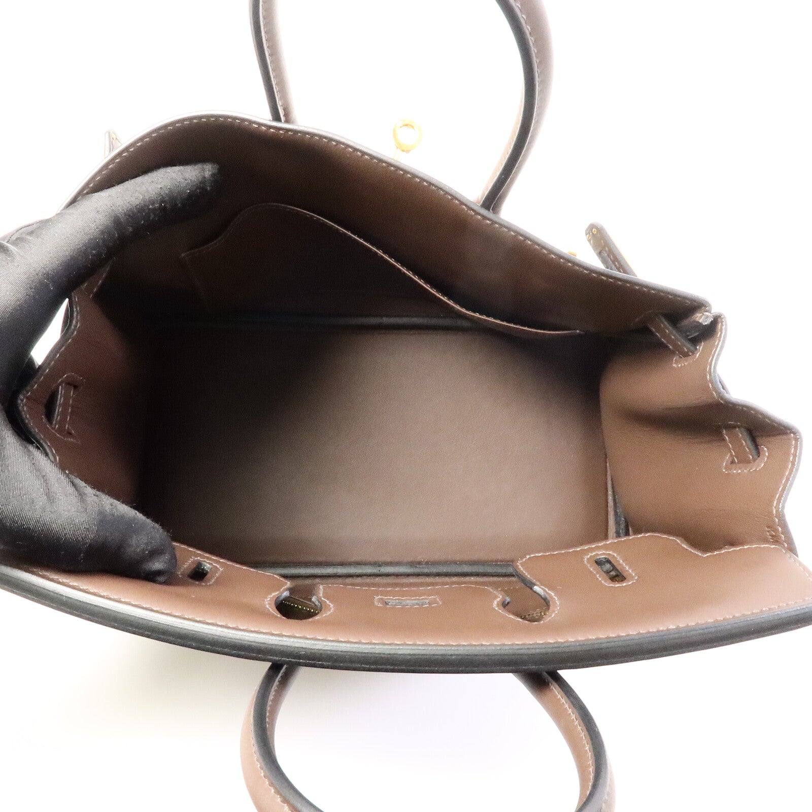 HERMES Swift皮革Birkin 25手挽袋Chocolat