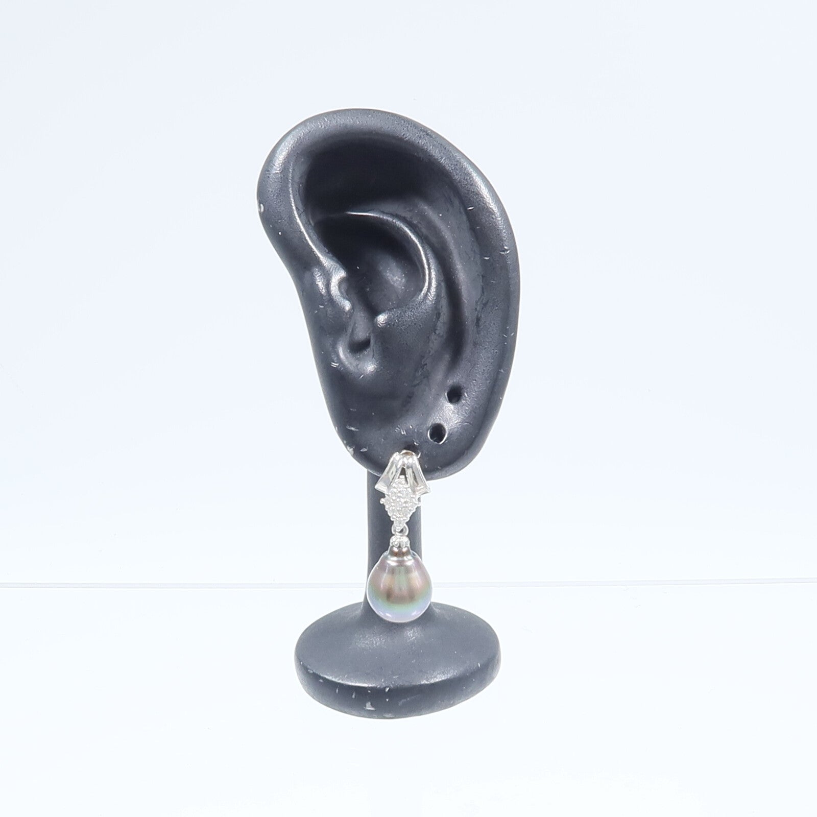 JEWELRY PT900鉑金Pearl Diamond Earrings珍珠/鑽石耳環