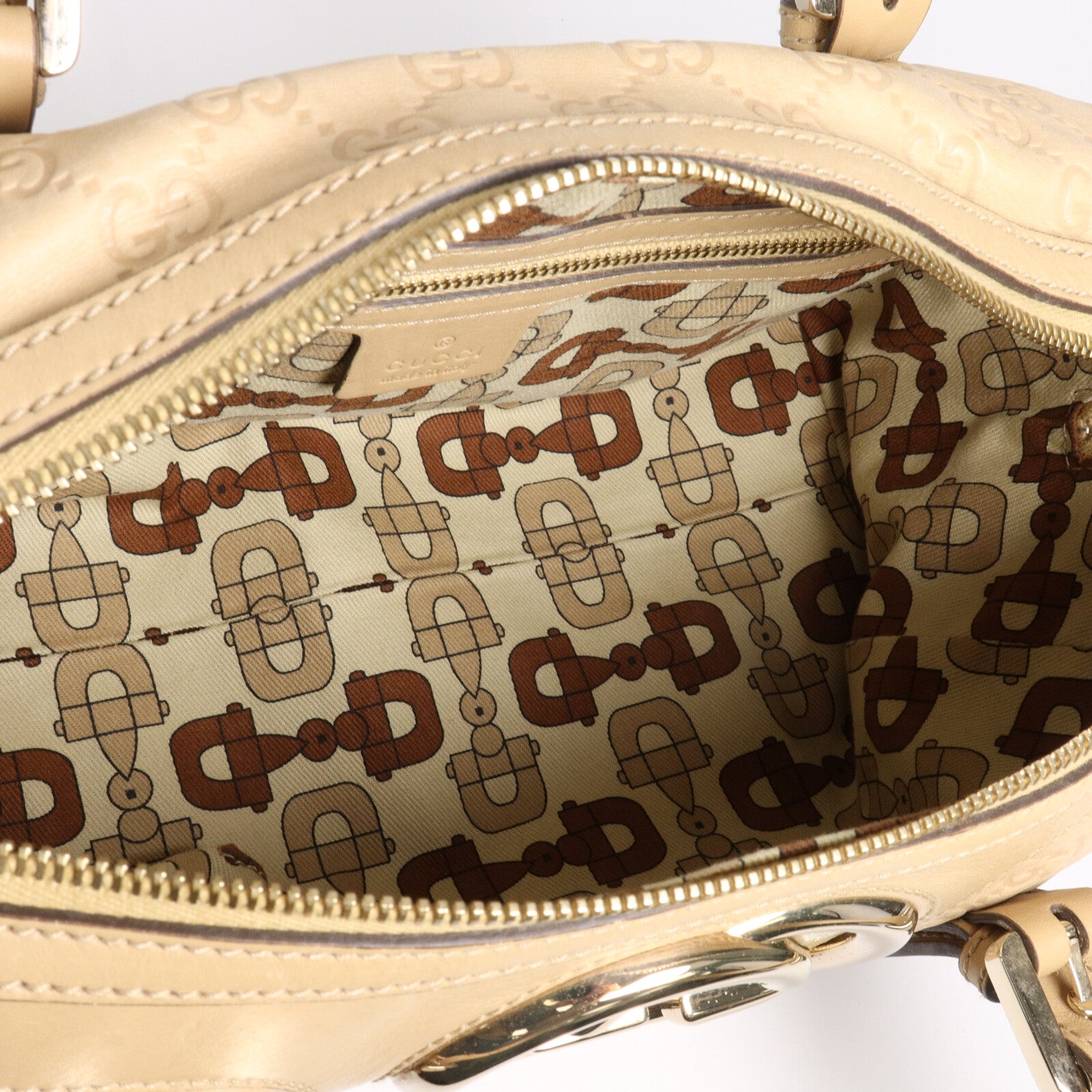 GUCCI 牛皮皮革Britt波士頓包