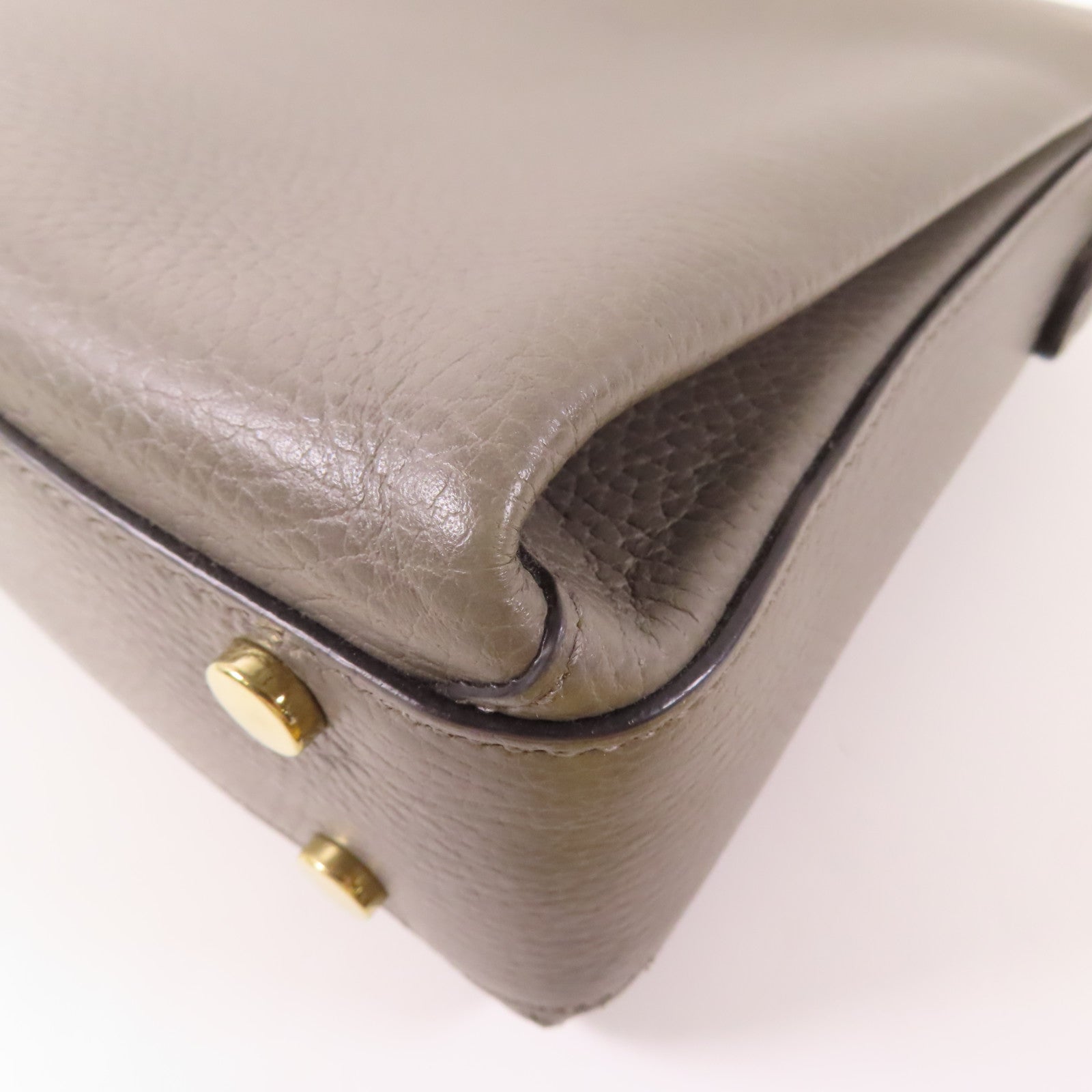 GUCCI GG GHW Interlock Chain 2 Way Bag 510302 CAO0G Leather Grey