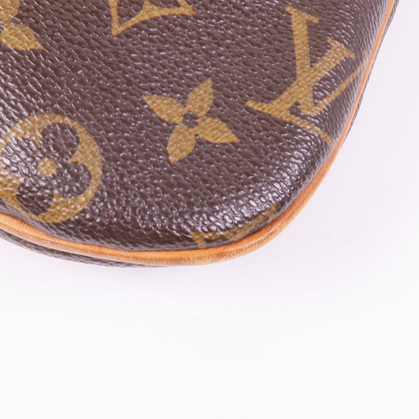LOUIS VUITTON Monogram Pochette Bosphore金扣肩背袋棕色