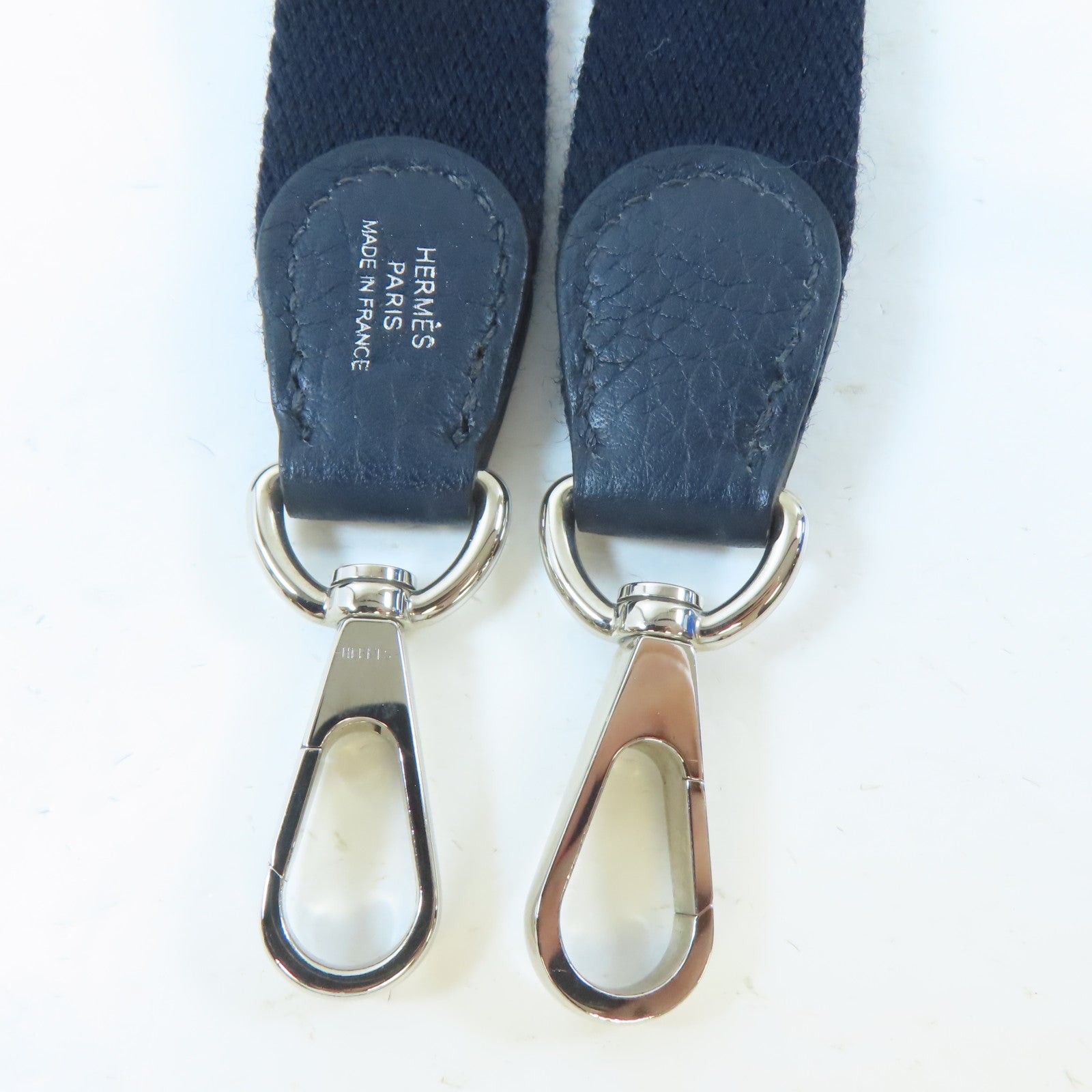 HERMES Clemence皮革Evelyne TPM銀扣肩背袋Bleu Nuit/深夜藍色