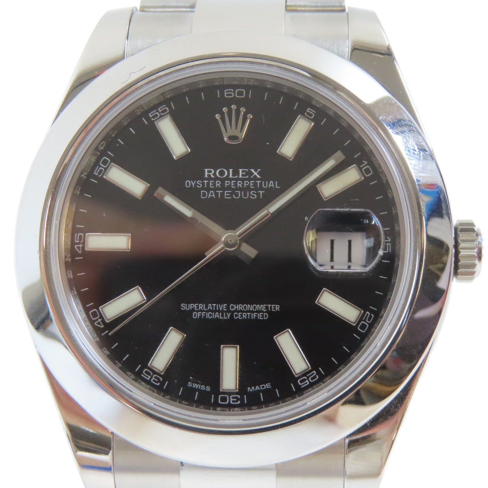 ROLEX Datejust II不鏽鋼手錶自動機芯黑色
