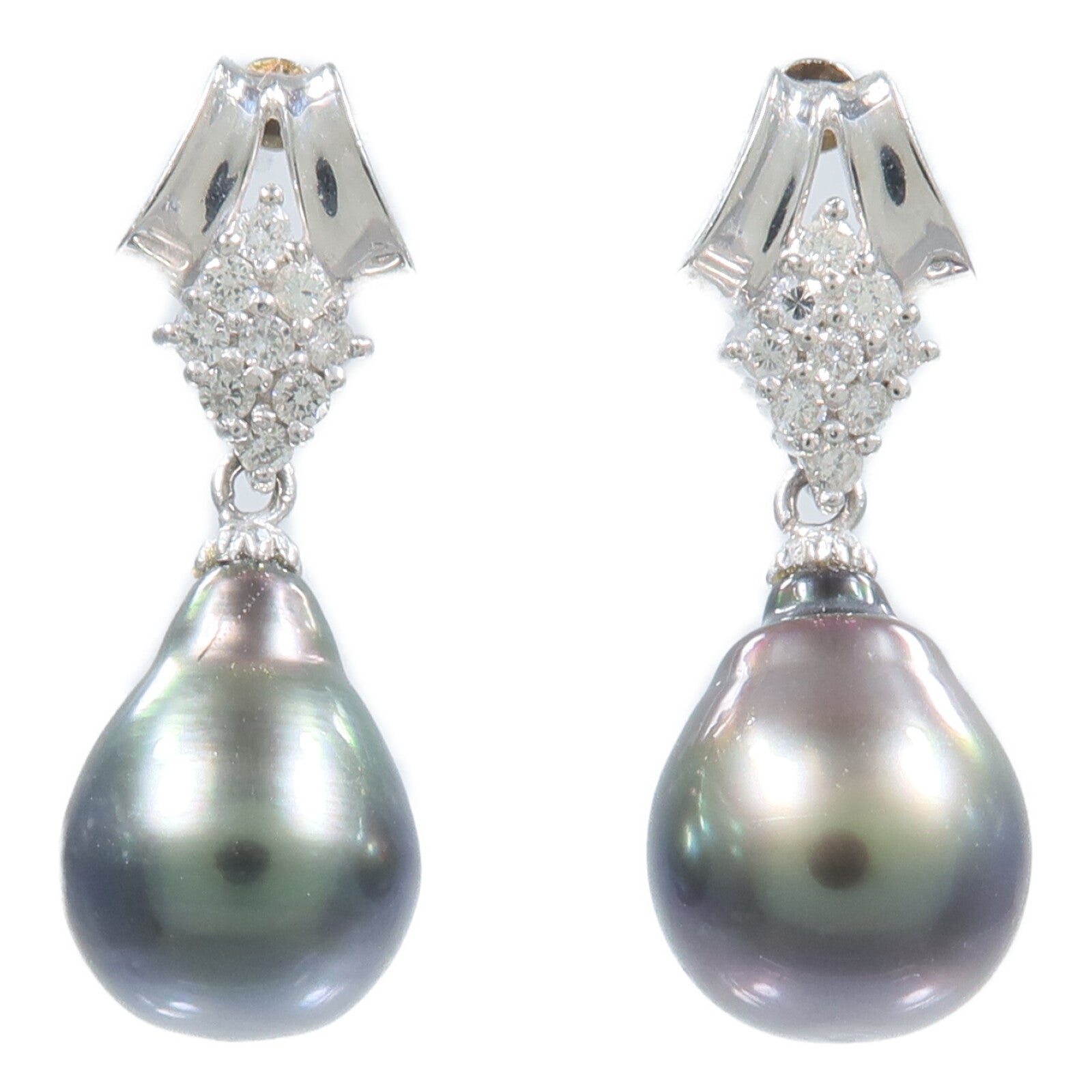 JEWELRY PT900鉑金Pearl Diamond Earrings珍珠/鑽石耳環