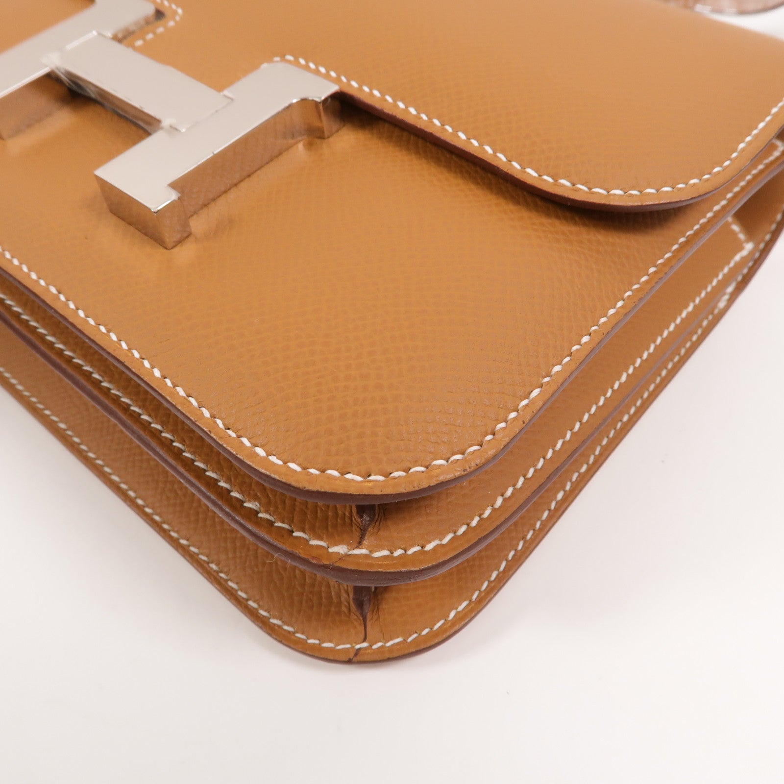 HERMES Epsom皮革Constance Mini肩背袋Gold