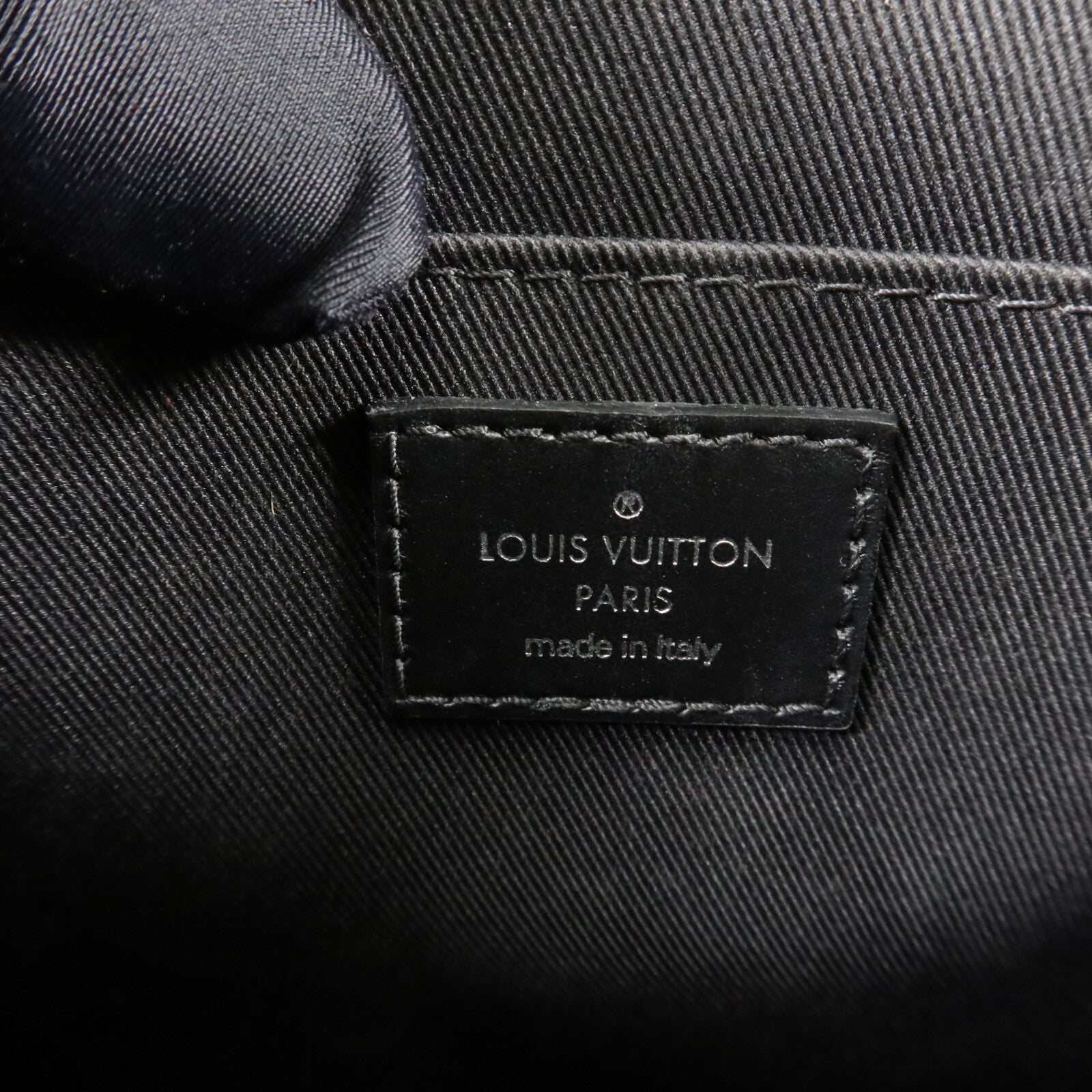 LOUIS VUITTON Monogram Eclipse Sac Plat Mini手挽肩背兩用袋