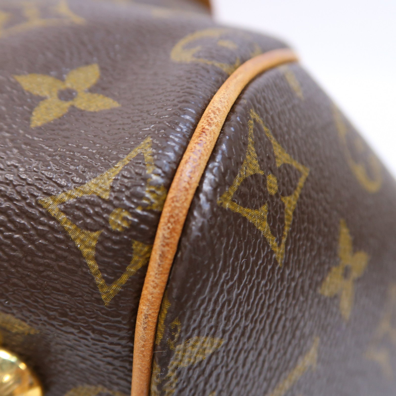 LOUIS VUITTON Monogram Tivoli GM金扣手挽袋啡色