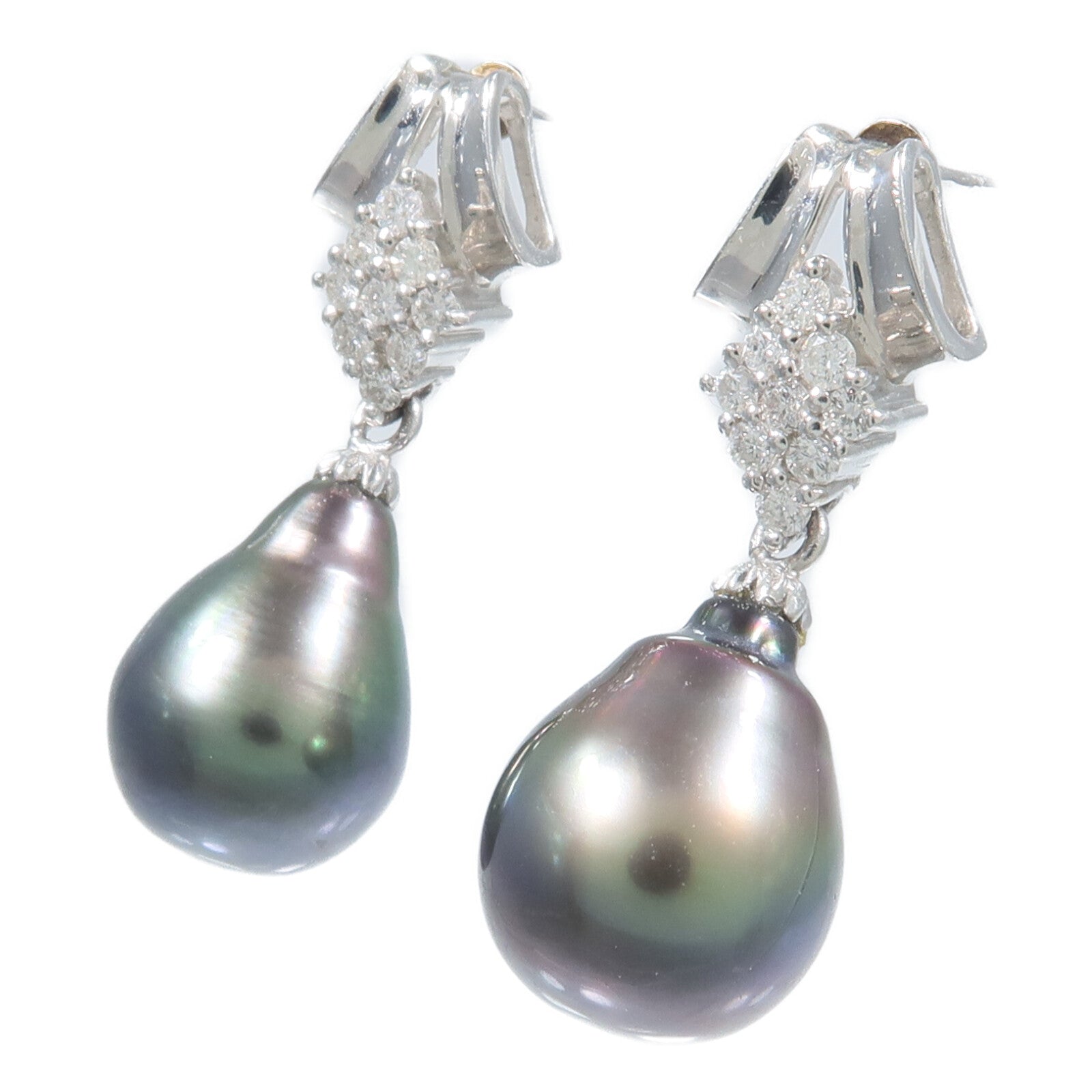 JEWELRY PT900鉑金Pearl Diamond Earrings珍珠/鑽石耳環