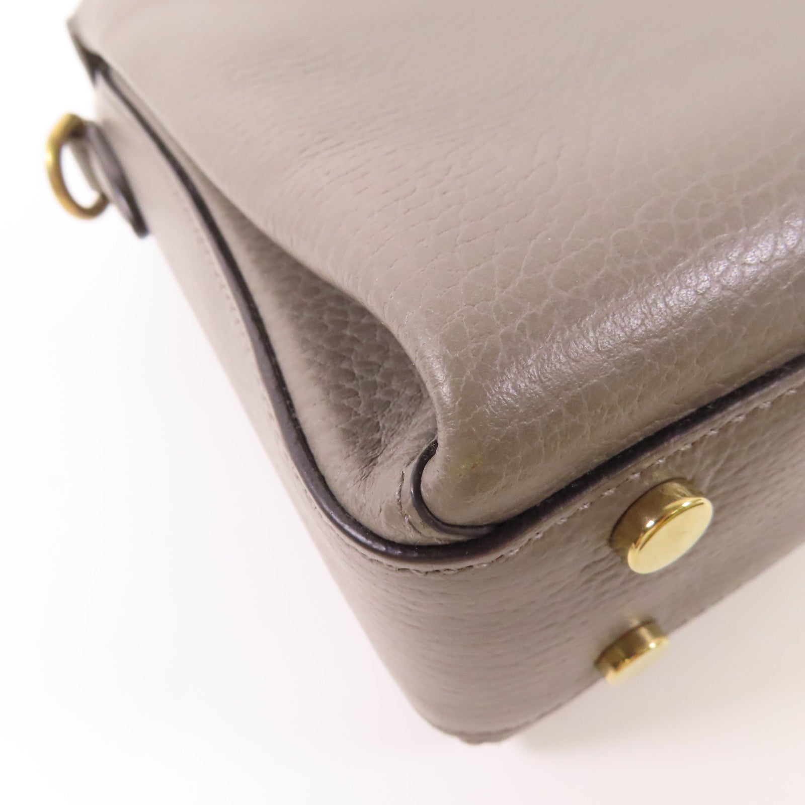 GUCCI GG GHW Interlock Chain 2 Way Bag 510302 CAO0G Leather Grey