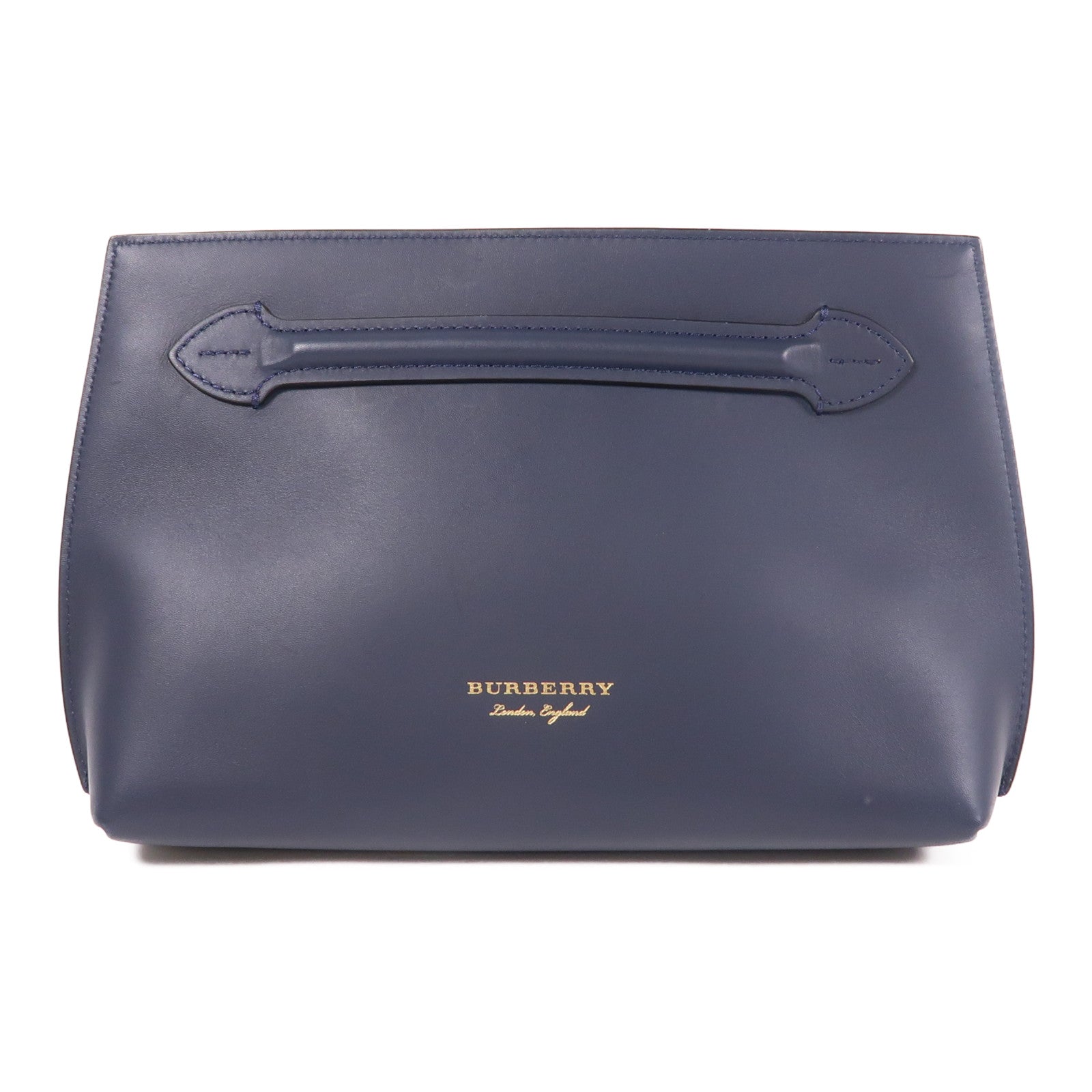 BURBERRY 牛皮皮革Clutch金扣手拿包