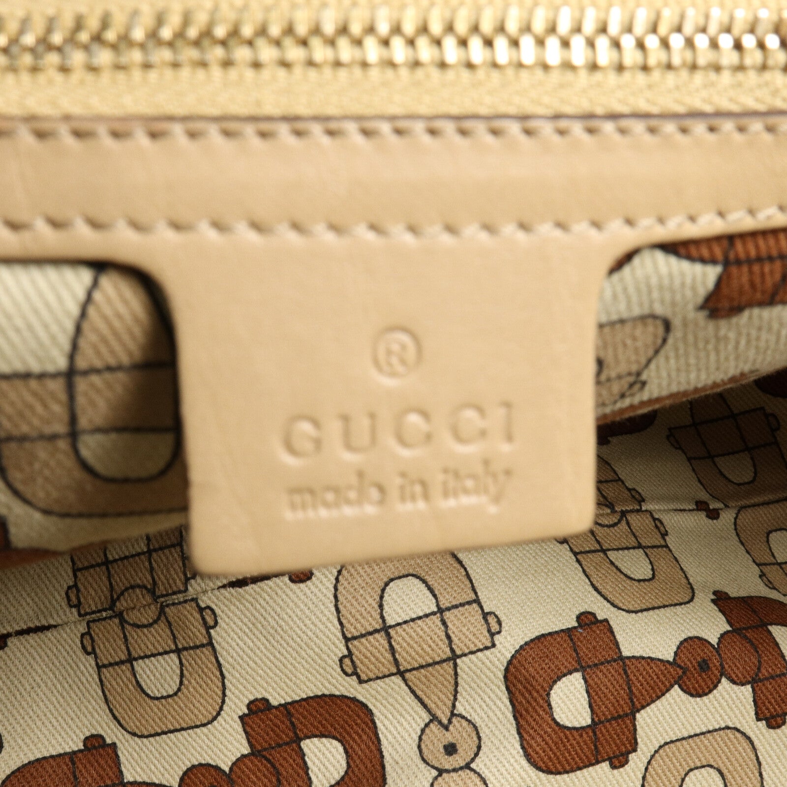 GUCCI 牛皮皮革Britt波士頓包