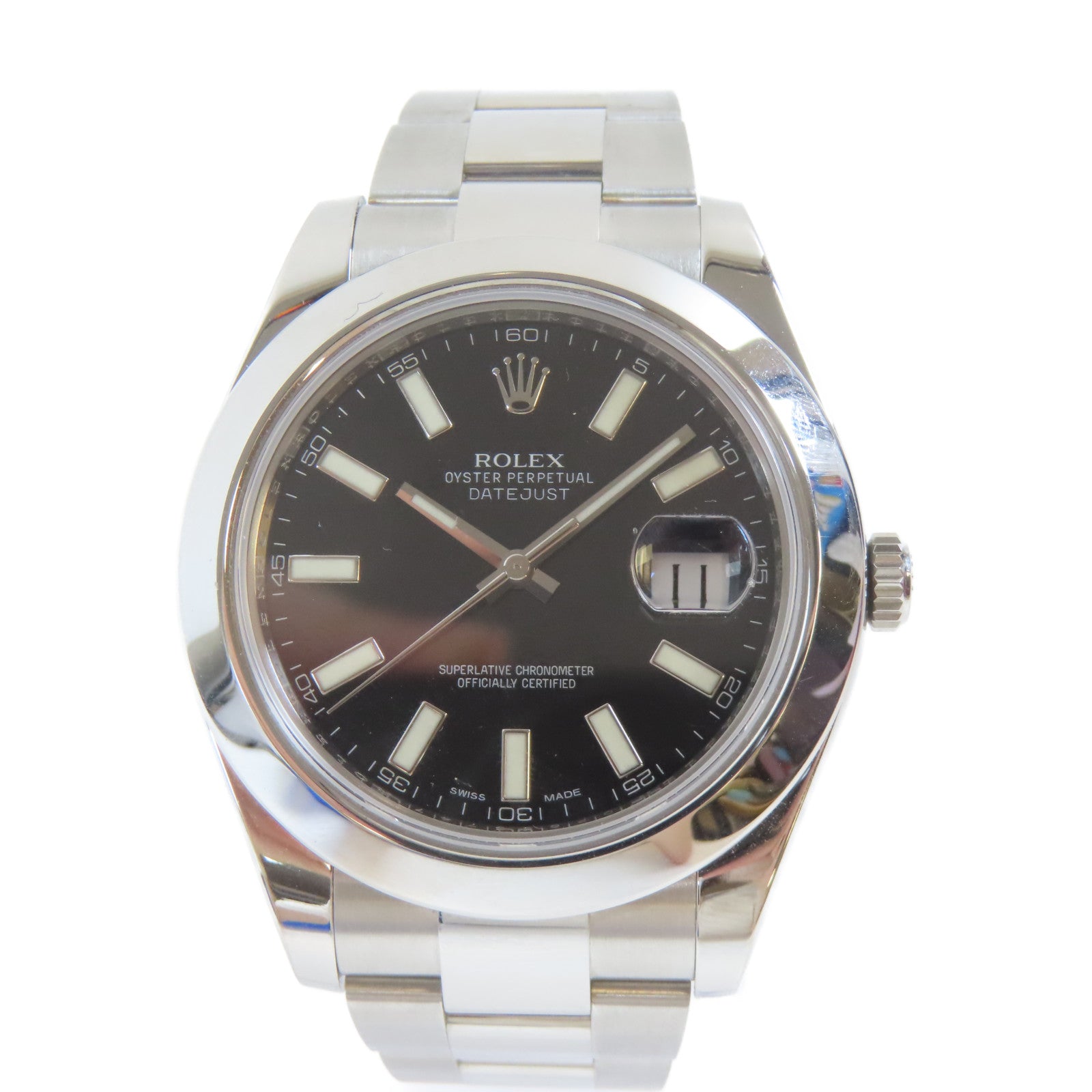 ROLEX Datejust II不鏽鋼手錶自動機芯黑色
