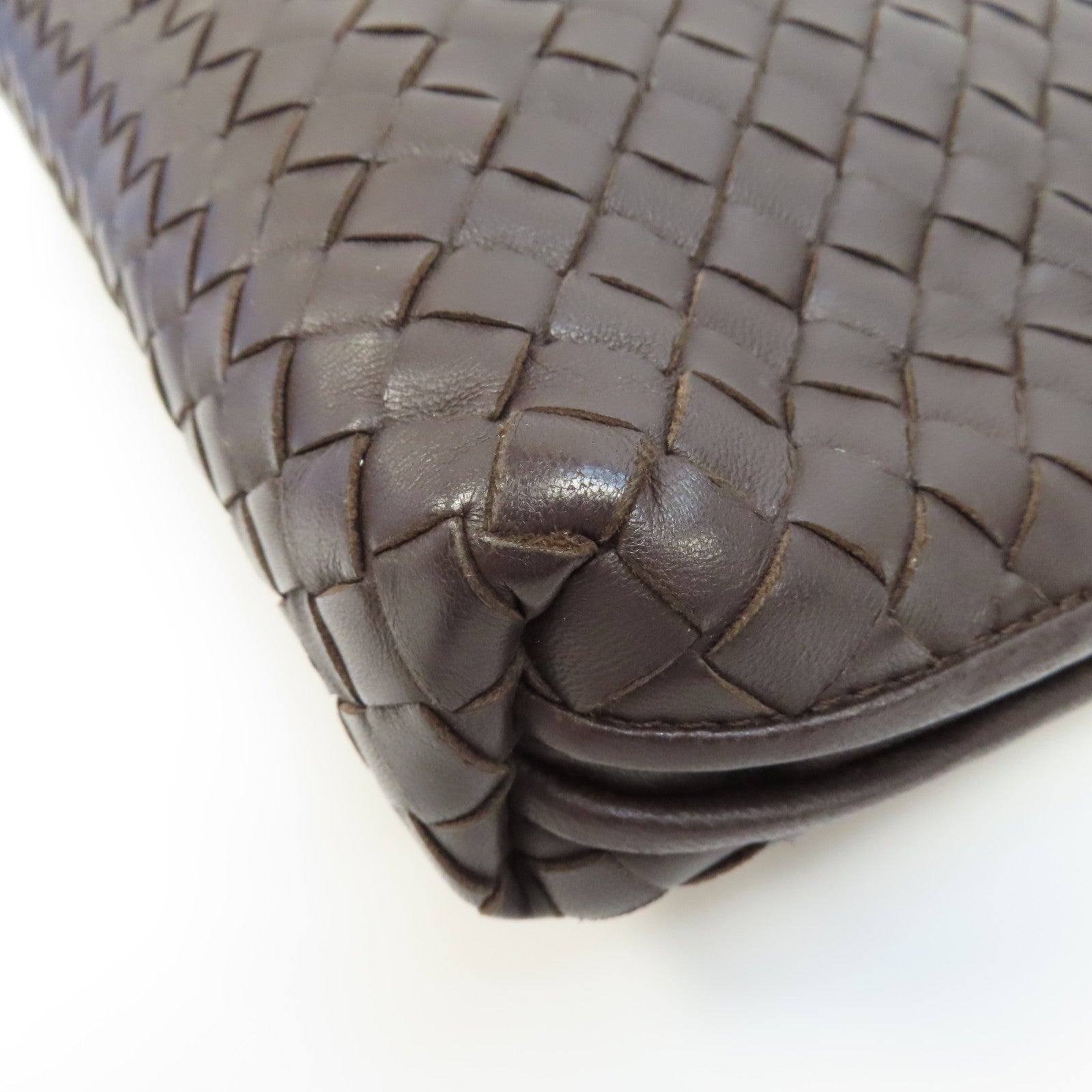 BOTTEGA VENETA 織紋皮革Shoulder Bag肩背袋啡色