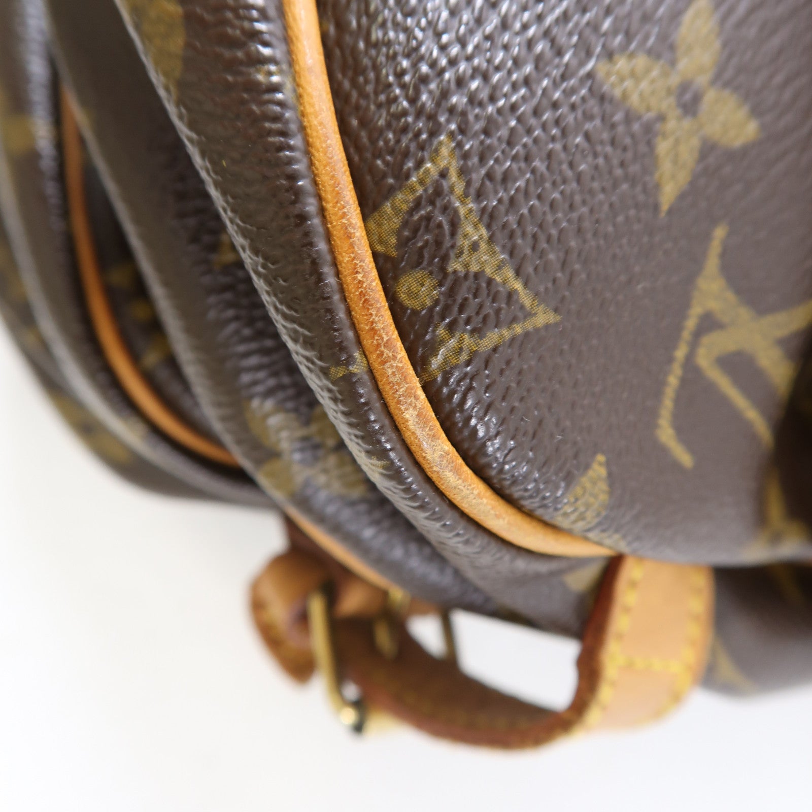 LOUIS VUITTON Monogram Saumur 30金扣肩背袋棕色