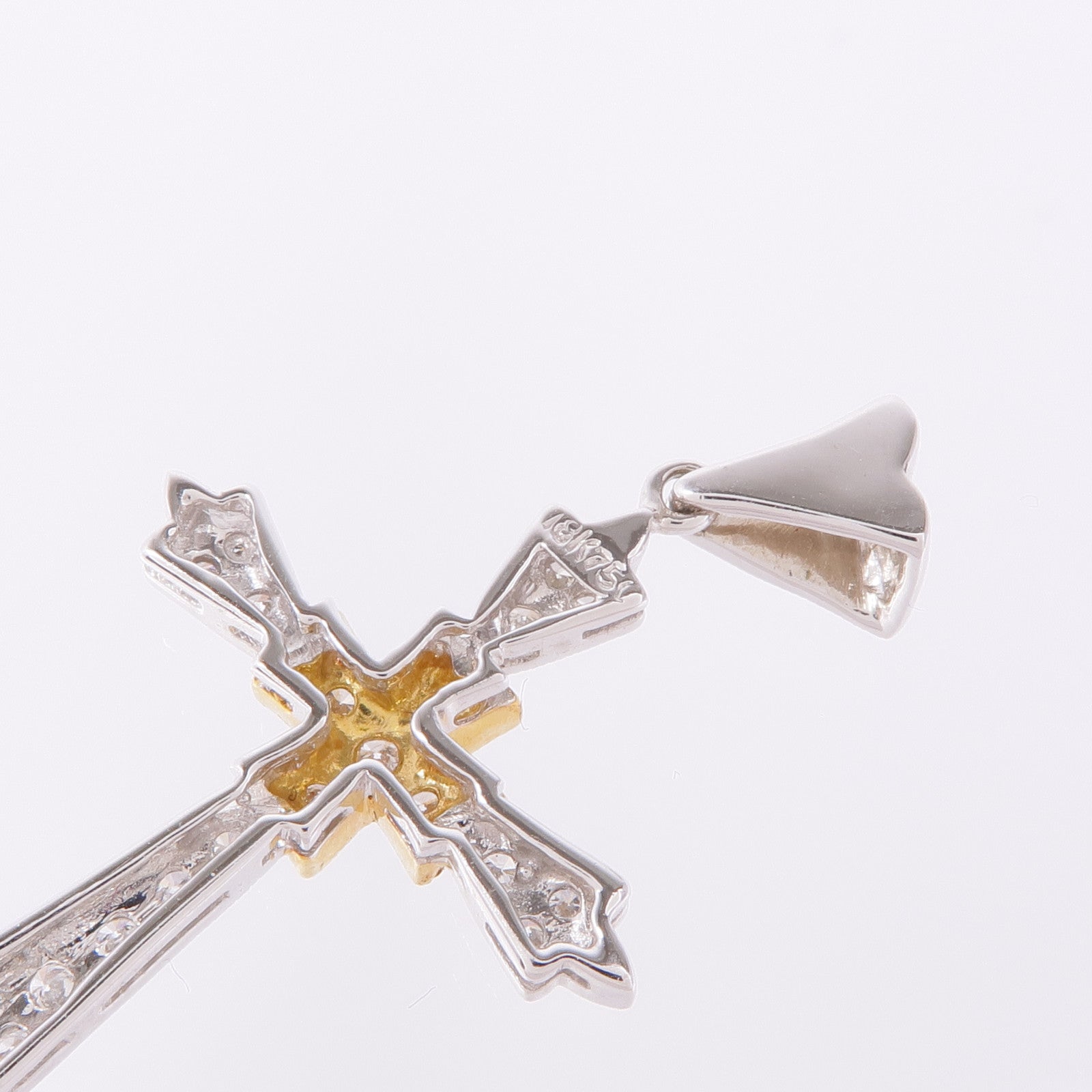 JEWELRY Diamond Pendant Top 18K Yellow White Gold