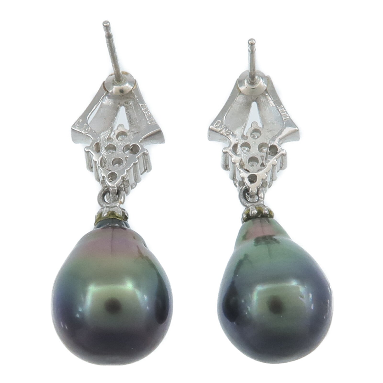 JEWELRY PT900鉑金Pearl Diamond Earrings珍珠/鑽石耳環