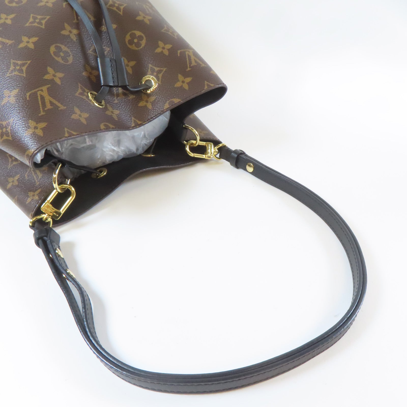 LOUIS VUITTON Monogram NeoNoe MM金扣肩背袋啡色