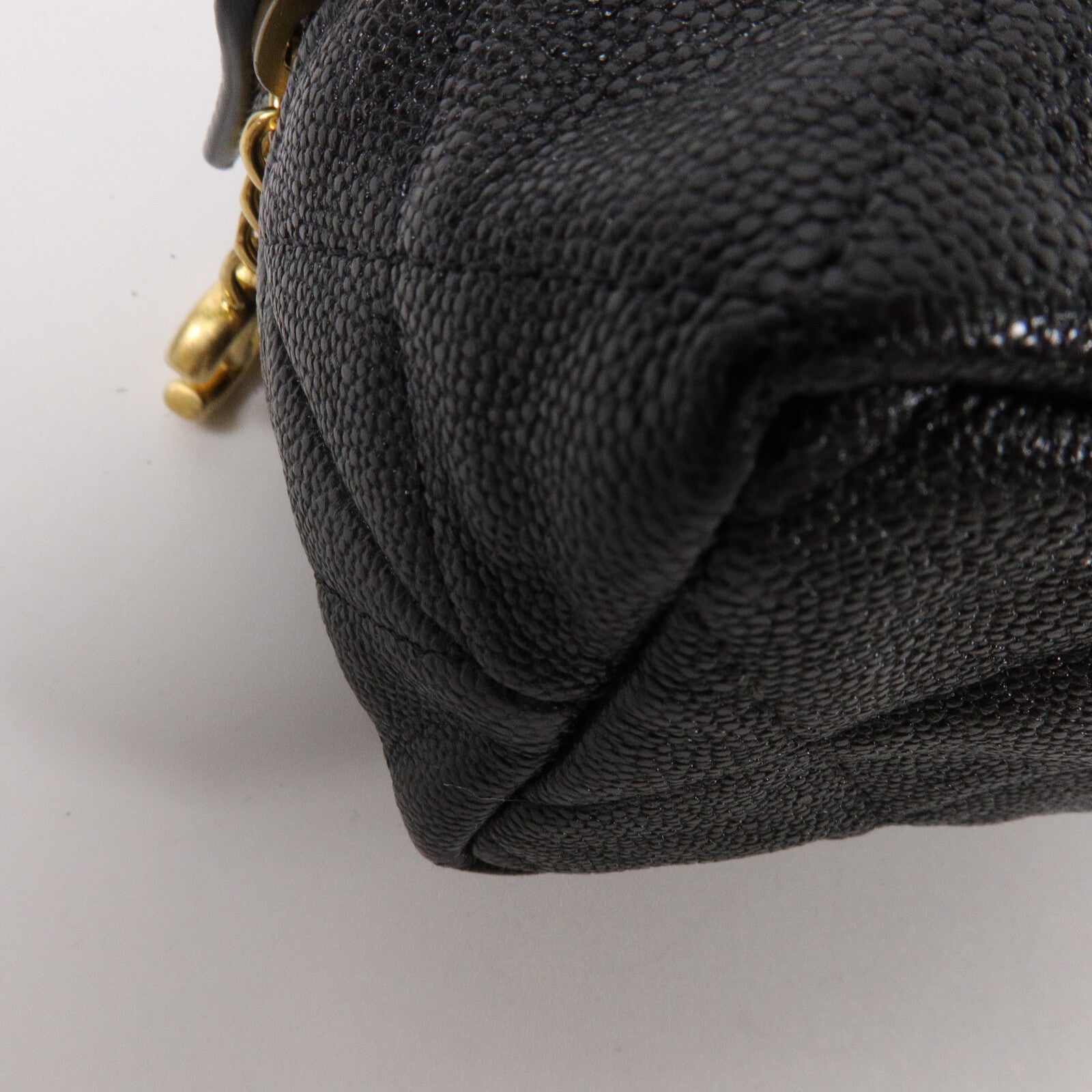 CHANEL 牛皮皮革Mini Vanity Case鏈帶手挽肩背兩用袋