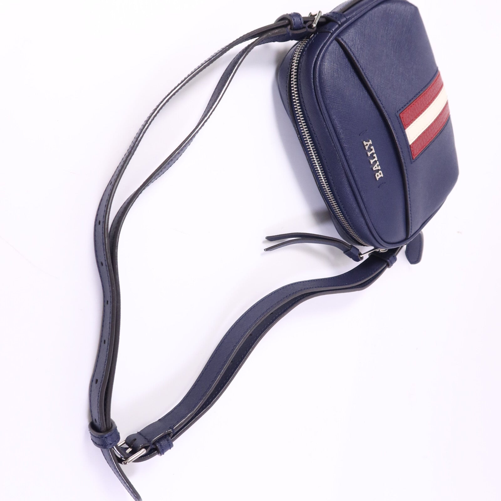BALLY 牛皮皮革Shoulder Bag銀扣肩背袋