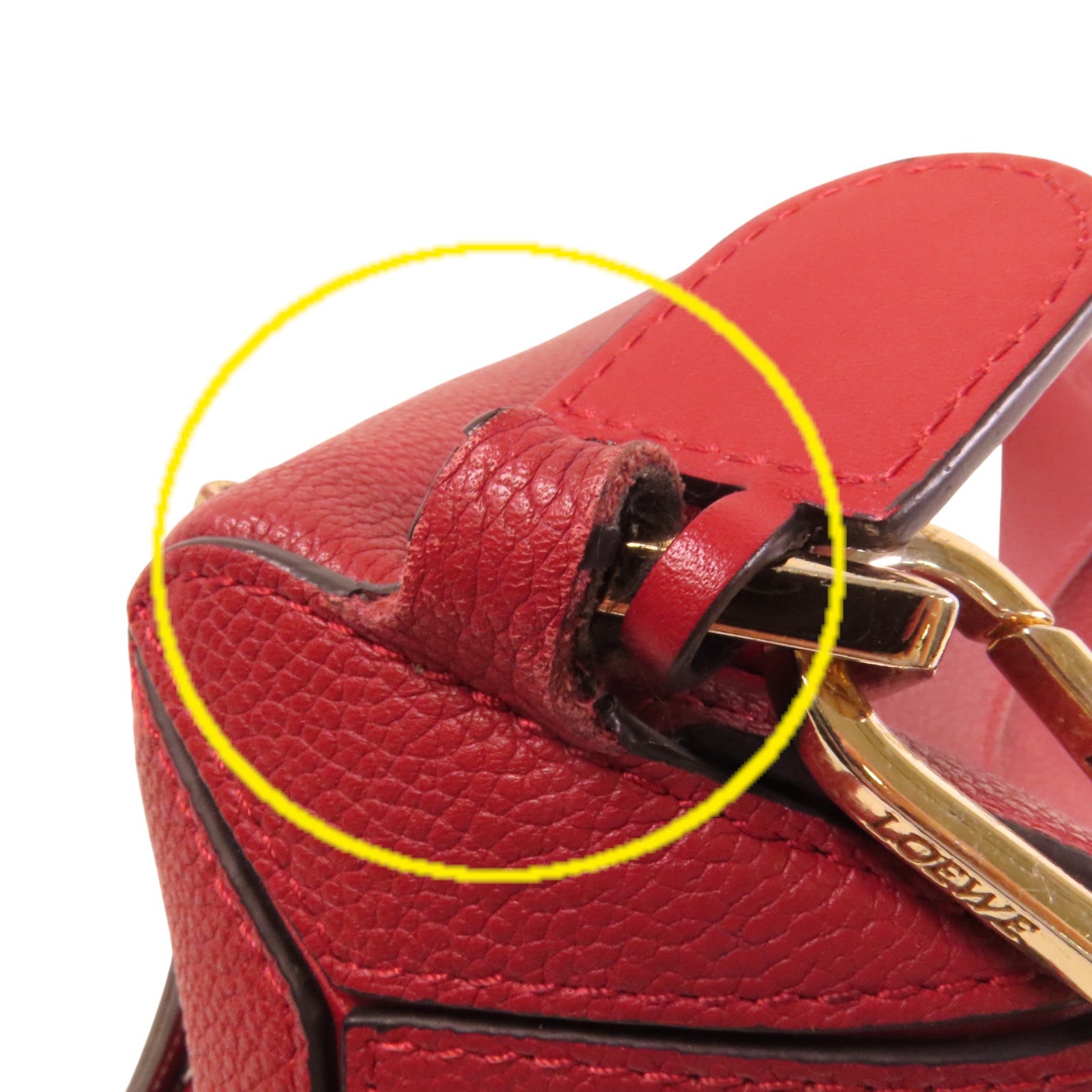 LOEWE 牛皮皮革Puzzle Small金扣手挽肩背兩用袋