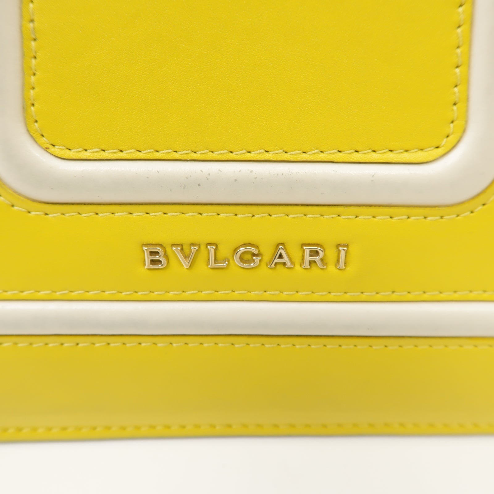 BVLGARI 【激減優惠】牛皮皮革Serpenti Forever 2 Way Shoulder銀扣手挽肩背兩用袋黃色