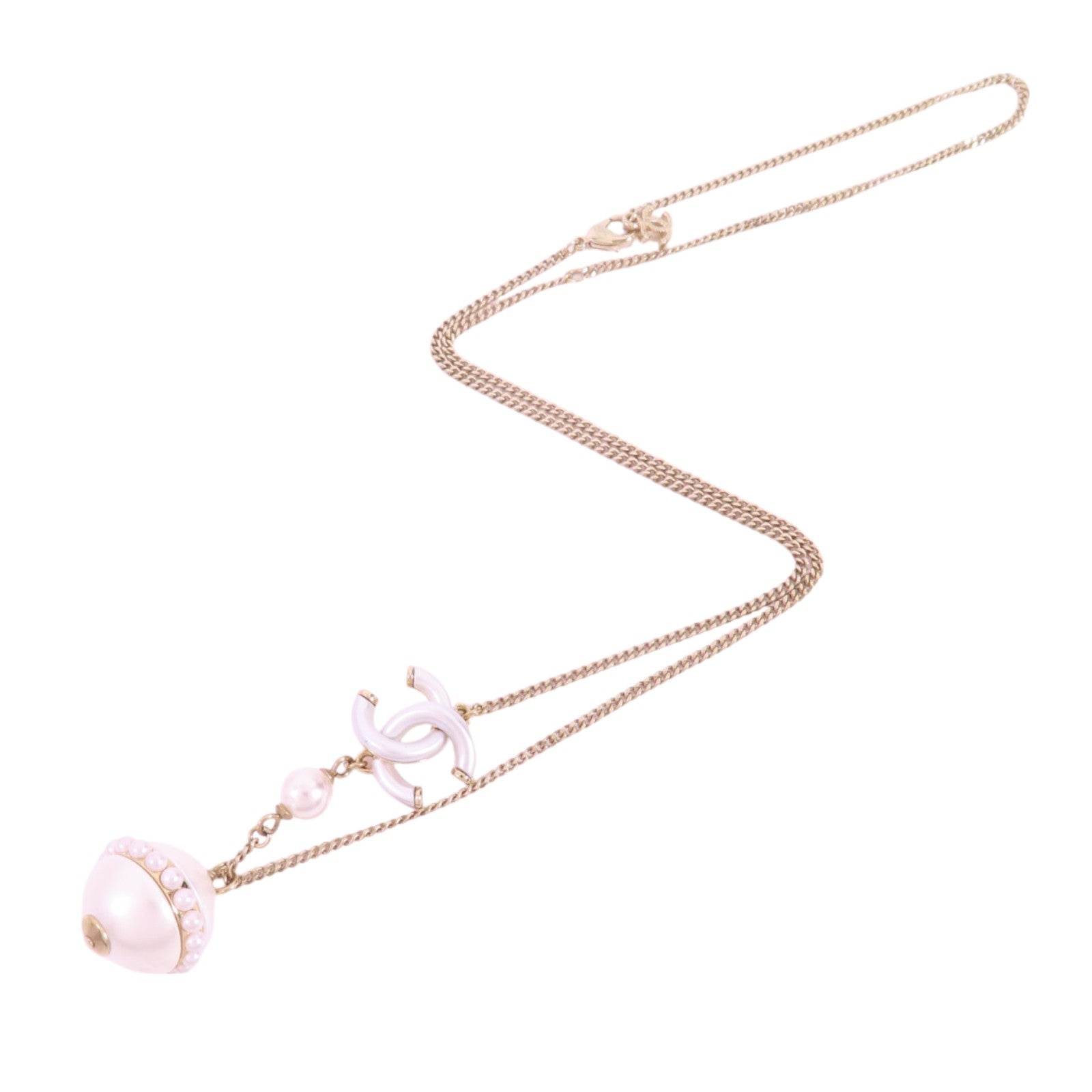 CHANEL 【激減優惠】金屬/仿珍珠Necklace金扣項鏈