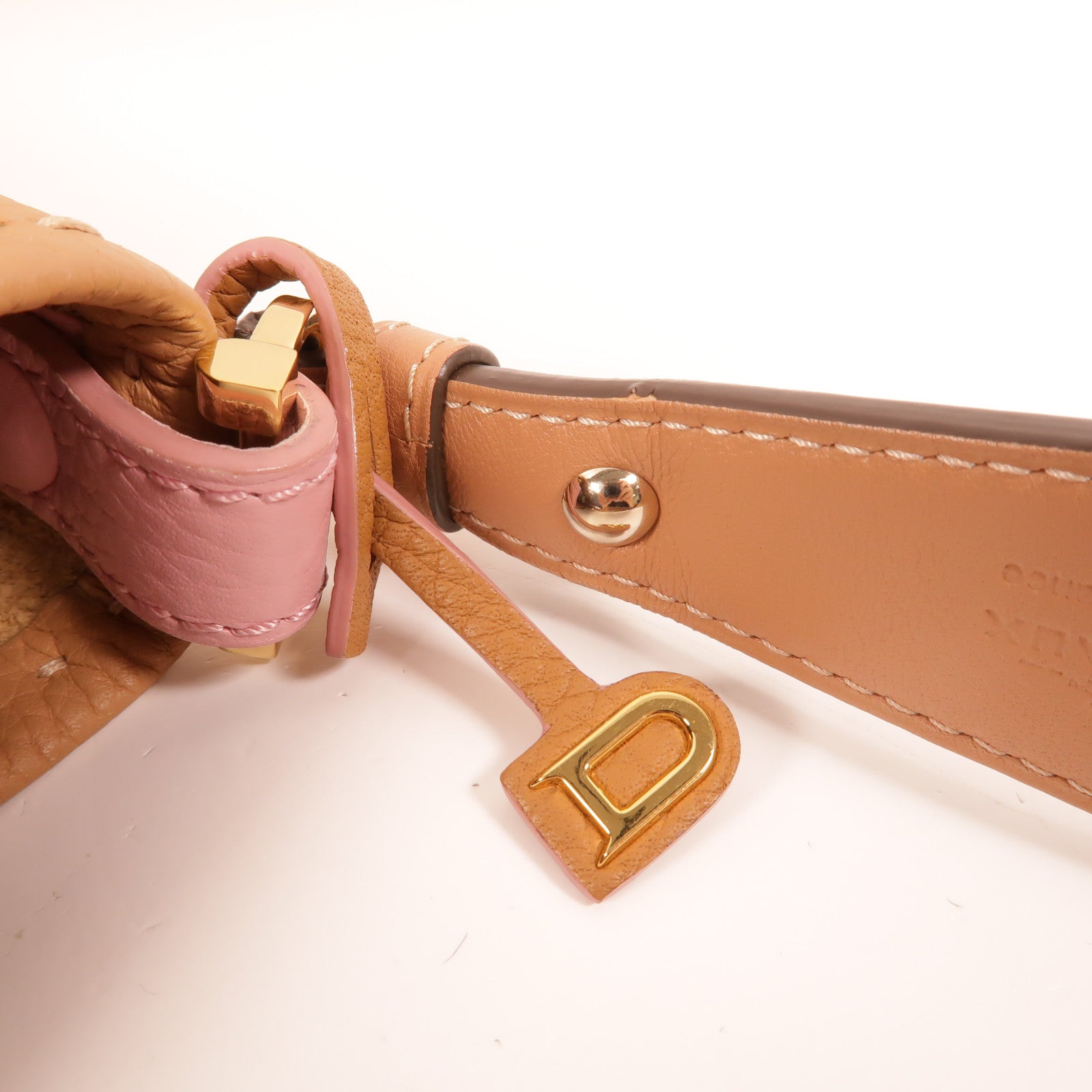Delvaux 牛皮皮革Pin Mini Bucket手挽肩背兩用袋