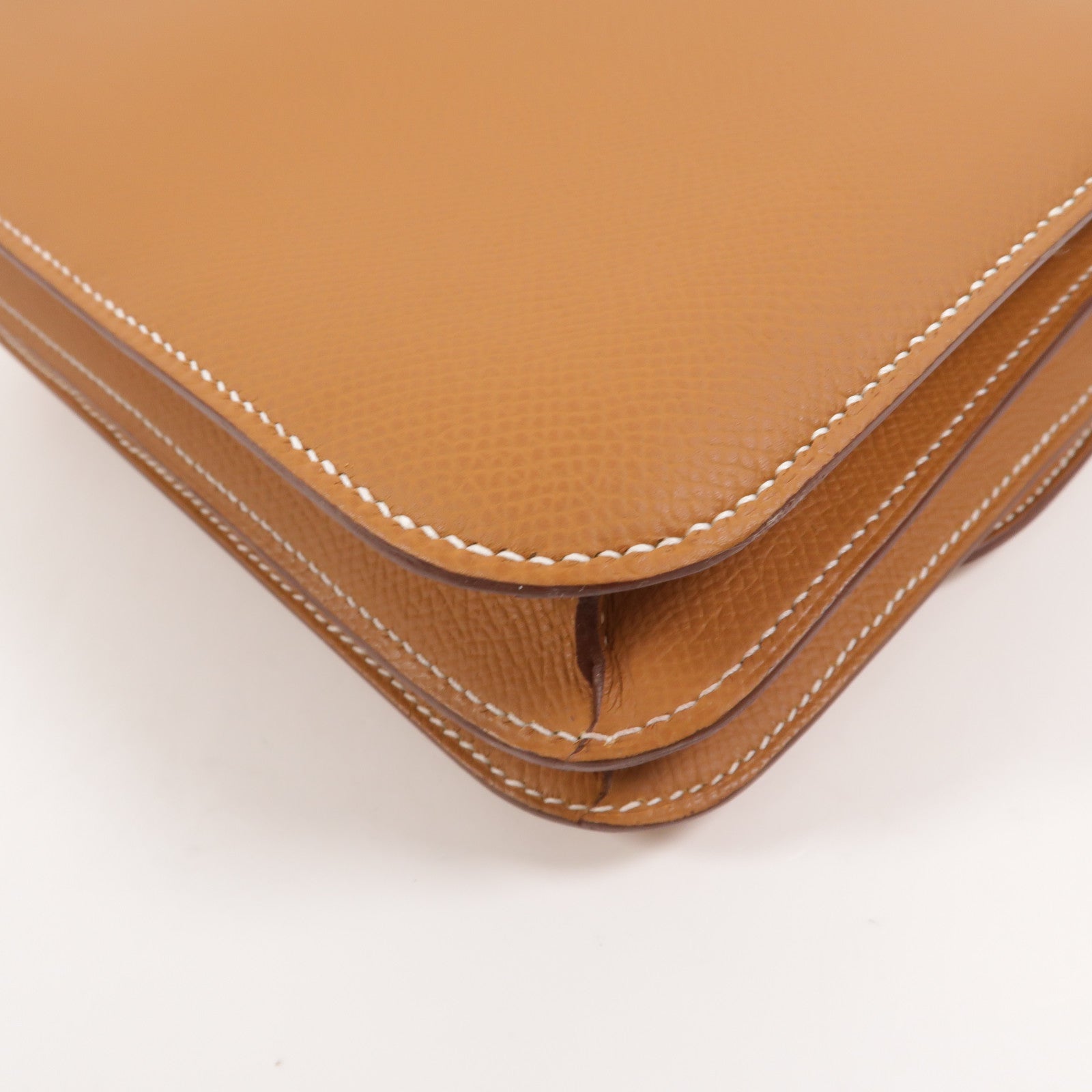 HERMES Epsom皮革Constance Mini肩背袋Gold