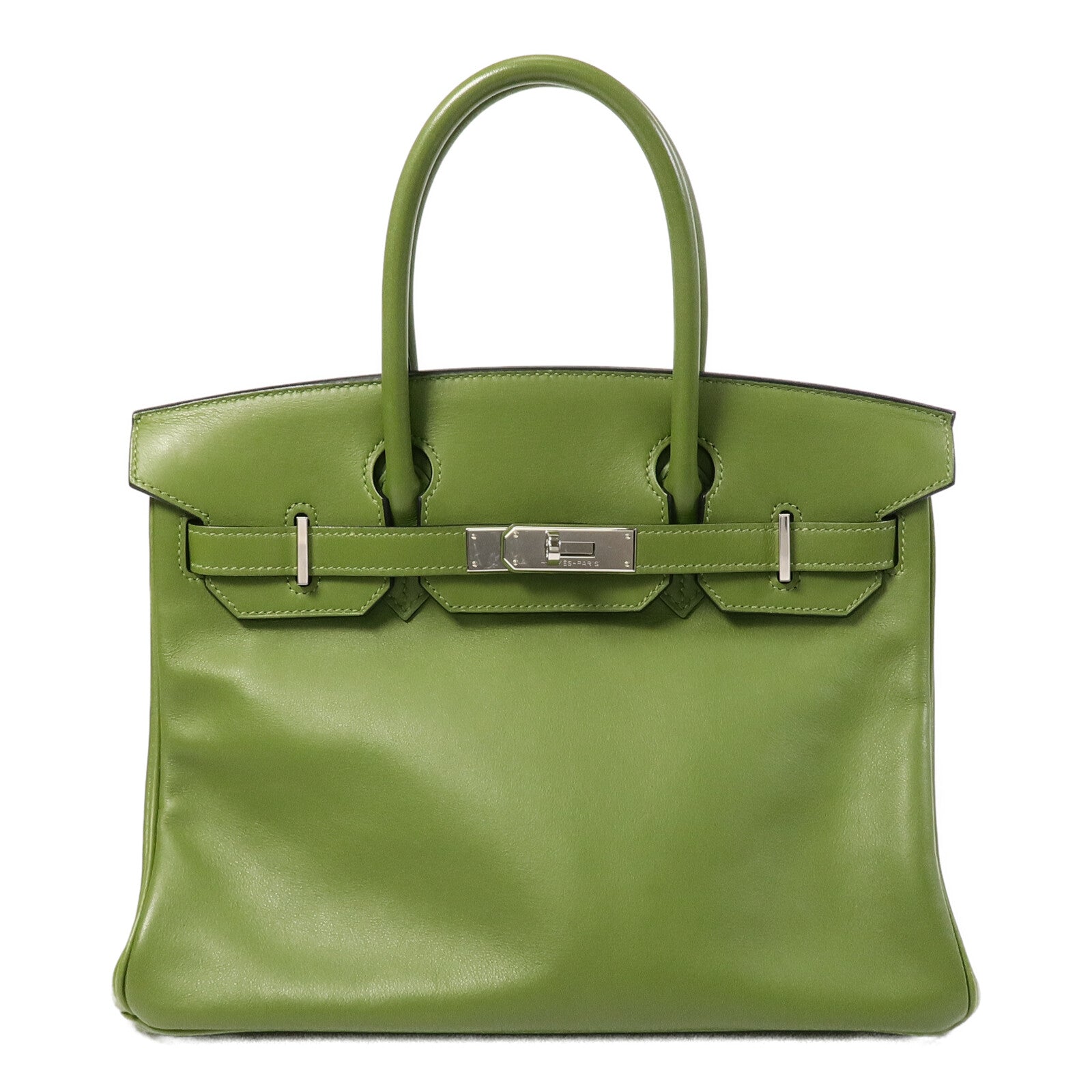 HERMES Swift皮革Birkin 30手挽袋Pelouse