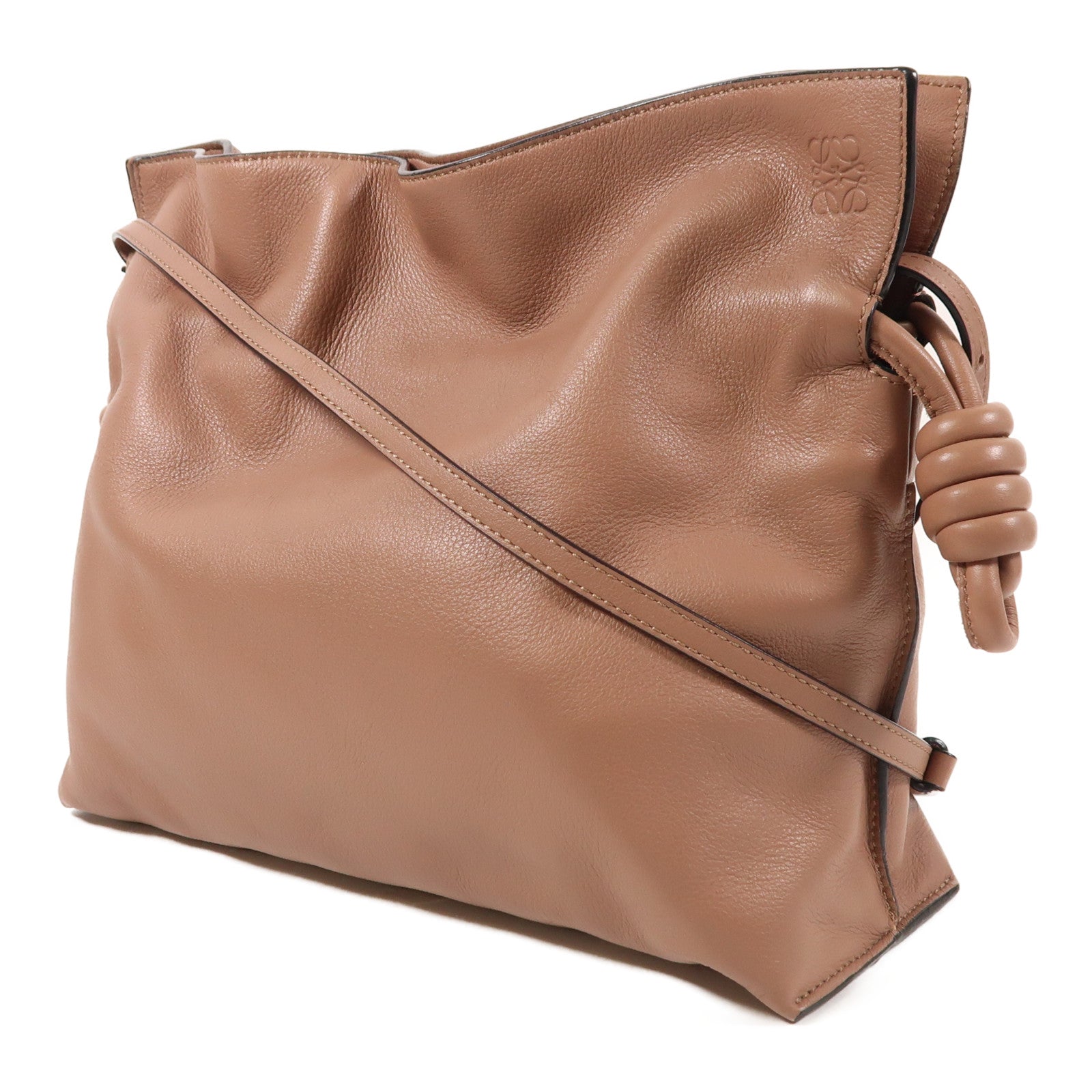 LOEWE 牛皮皮革Flamenco Medium金扣肩背袋